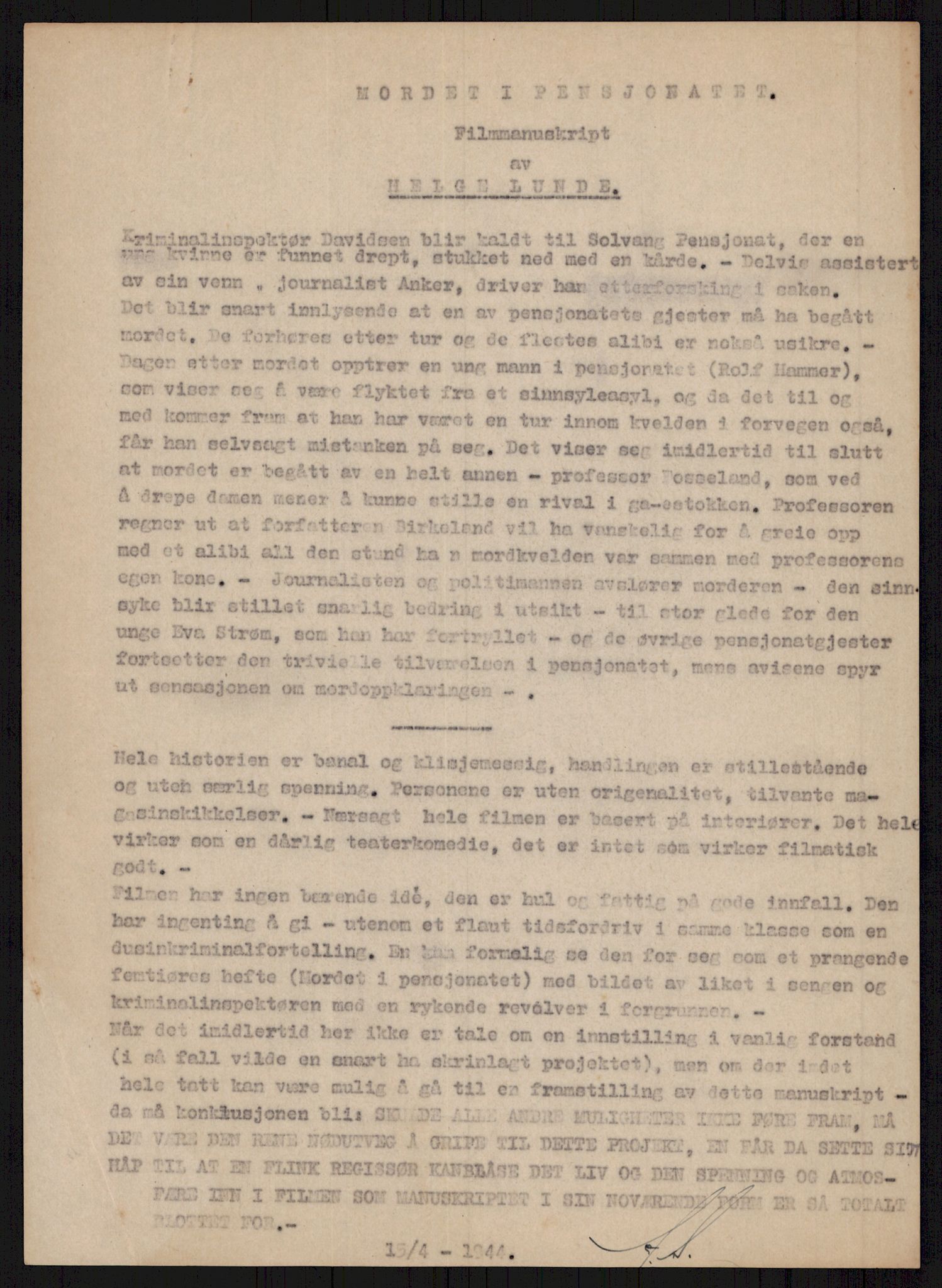Tyske arkiver, Reichskommissariat, AV/RA-RAFA-2174/E/Ei/L0002/0004: Dokumentsamling / Dokumenter etter Hans Winterfeldt, Deutsche Wochenschau , 1942-1944, p. 744