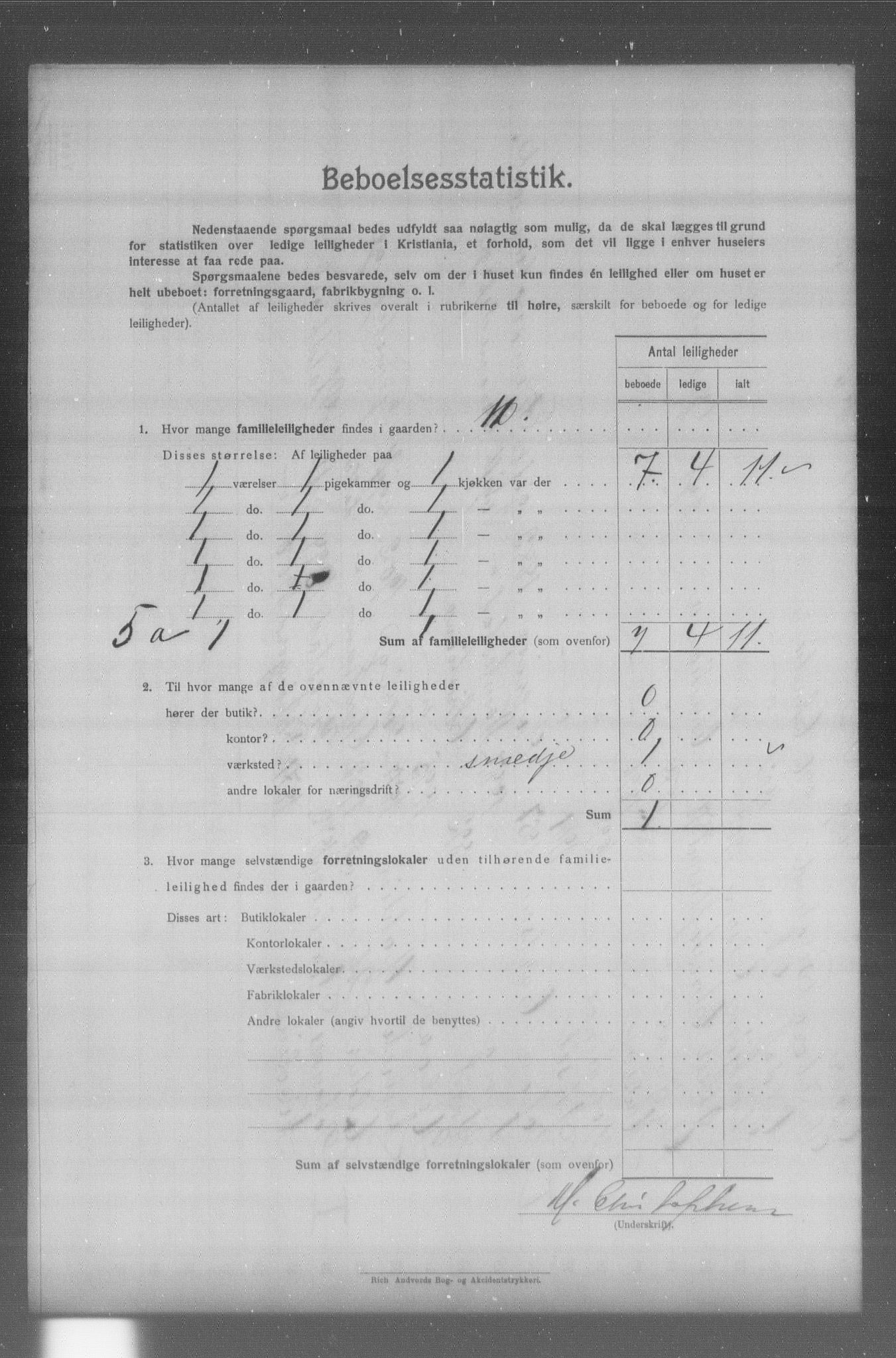 OBA, Municipal Census 1904 for Kristiania, 1904, p. 18649