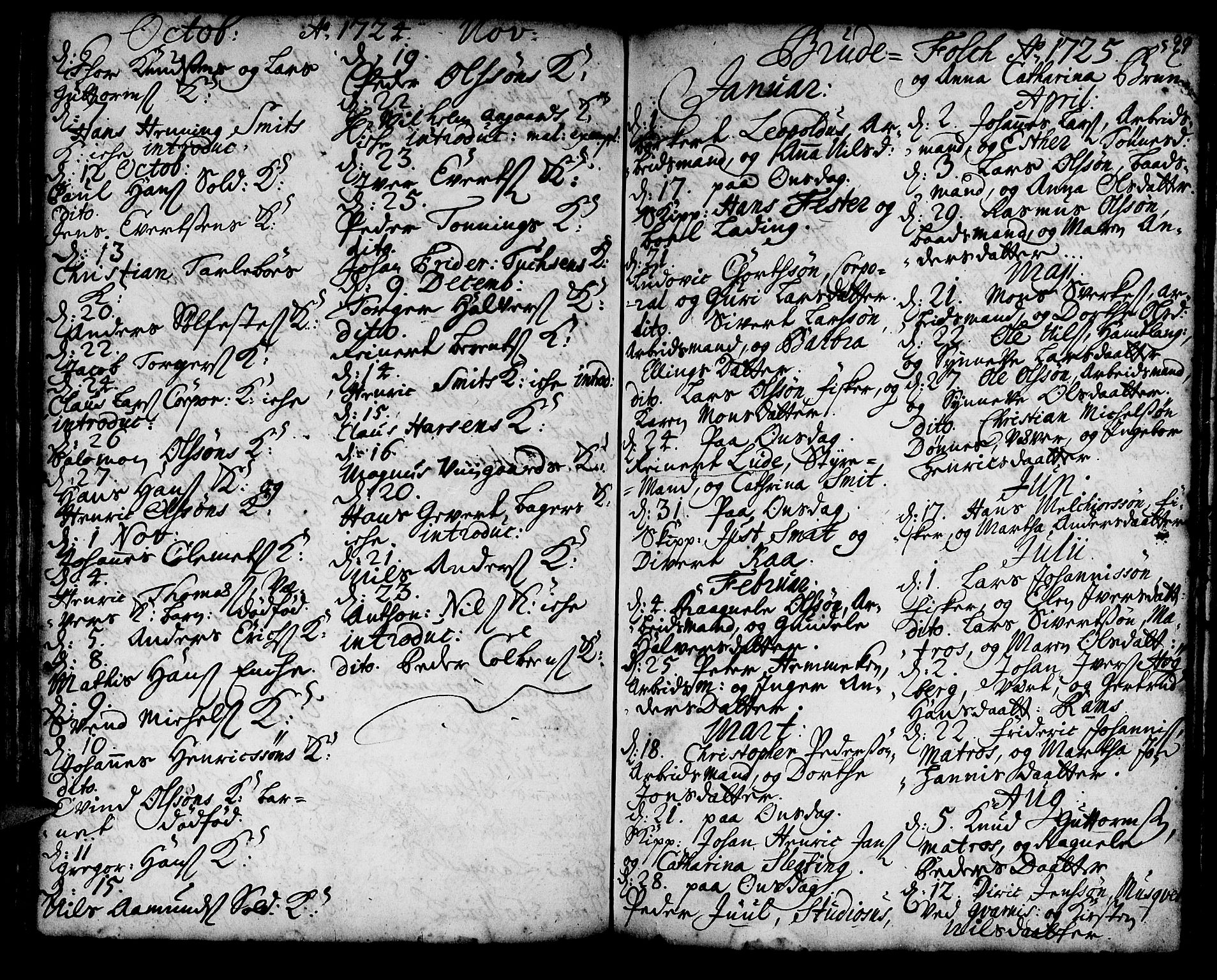 Korskirken sokneprestembete, SAB/A-76101/H/Haa/L0008: Parish register (official) no. A 8, 1698-1747, p. 99