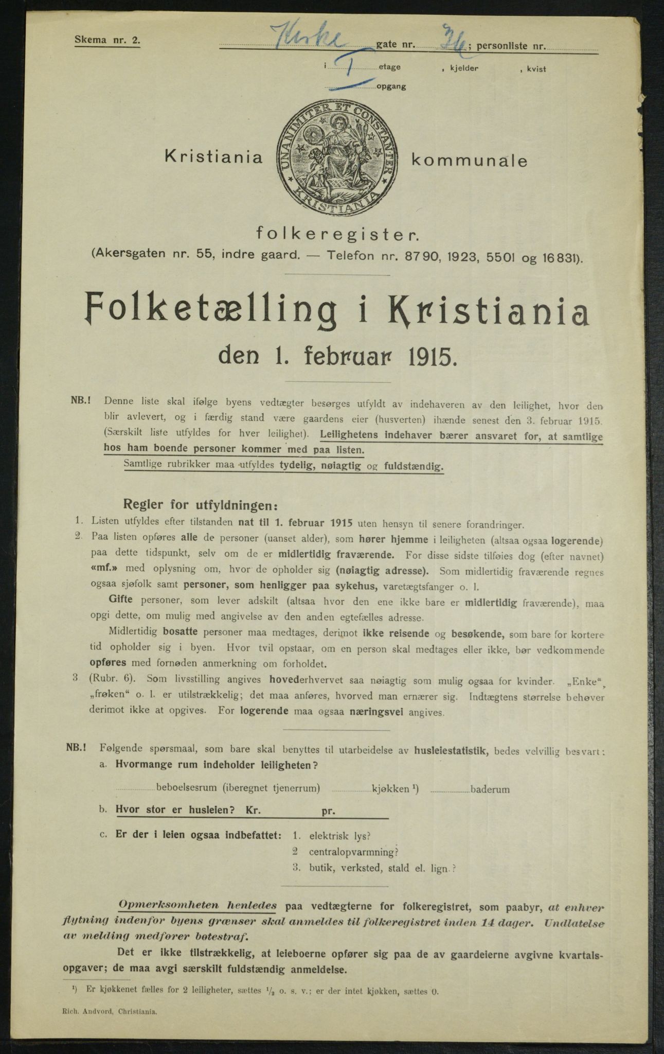 OBA, Municipal Census 1915 for Kristiania, 1915, p. 49520