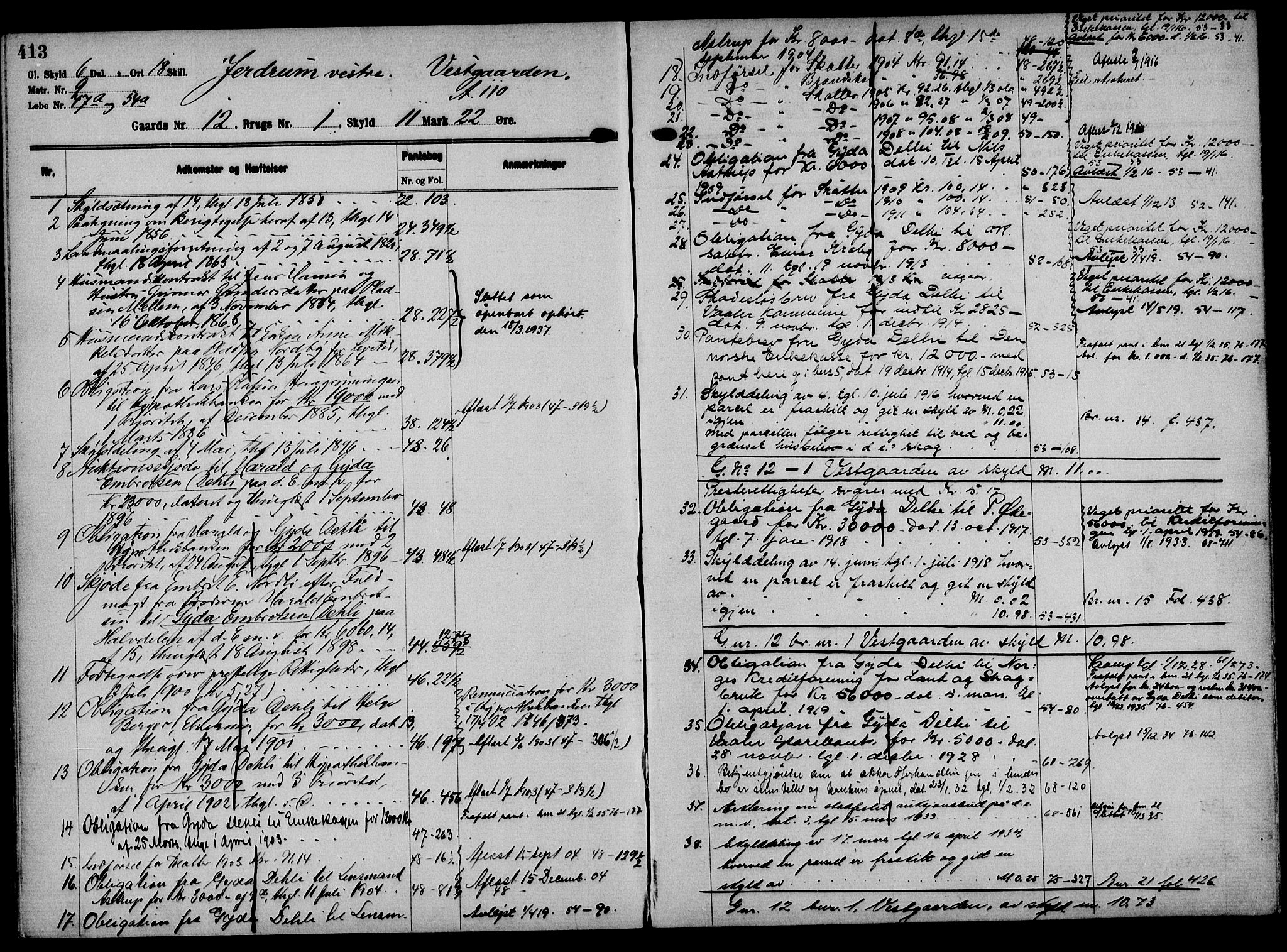 Solør tingrett, AV/SAH-TING-008/H/Ha/Hak/L0001: Mortgage register no. I, 1900-1935, p. 413