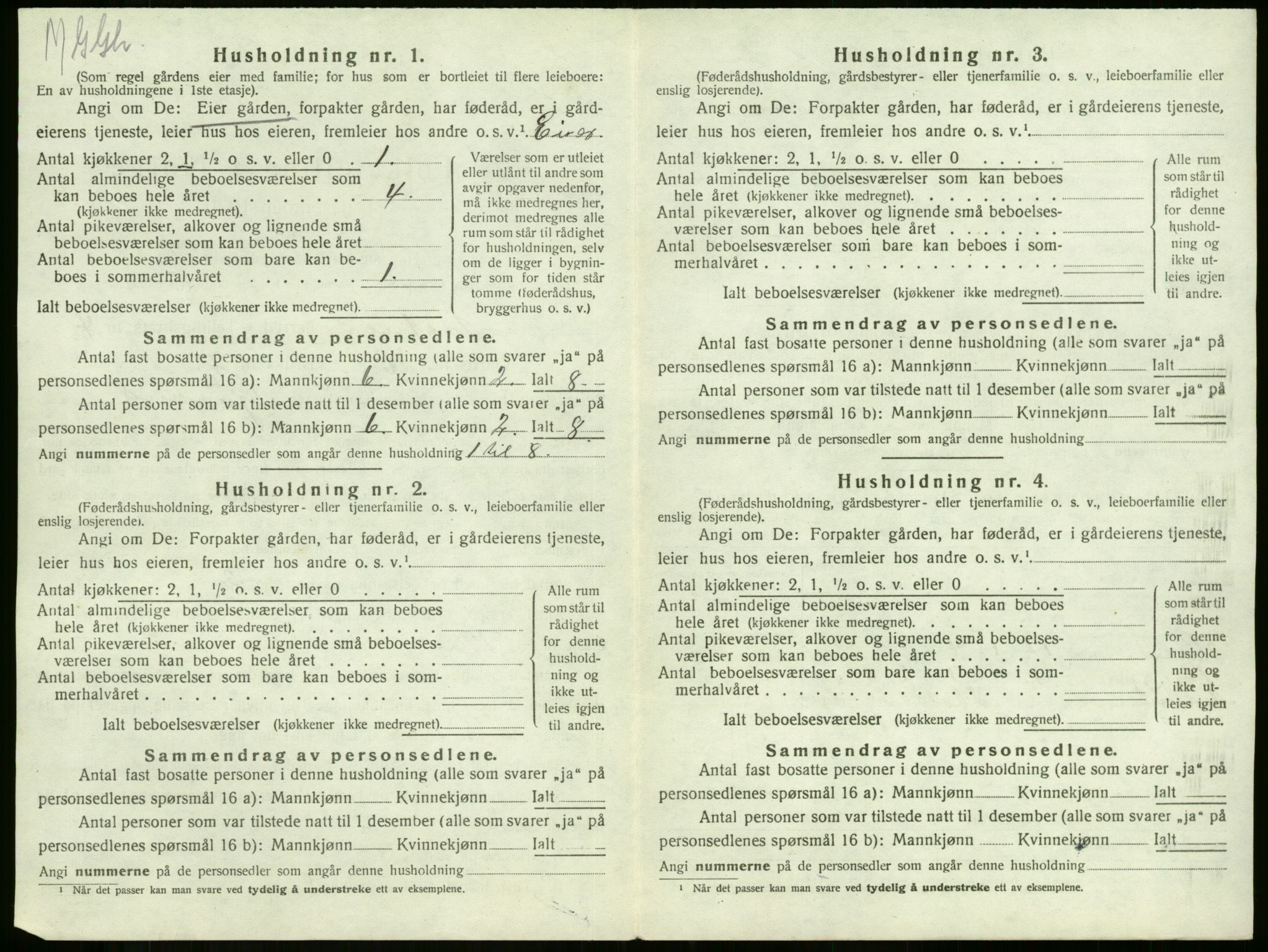 SAKO, 1920 census for Botne, 1920, p. 479