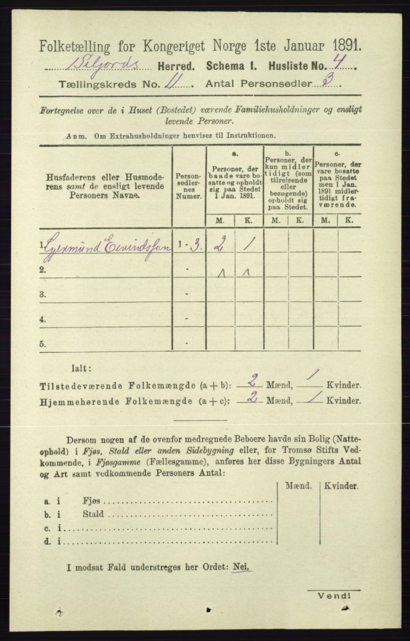 RA, 1891 census for 0828 Seljord, 1891, p. 3766