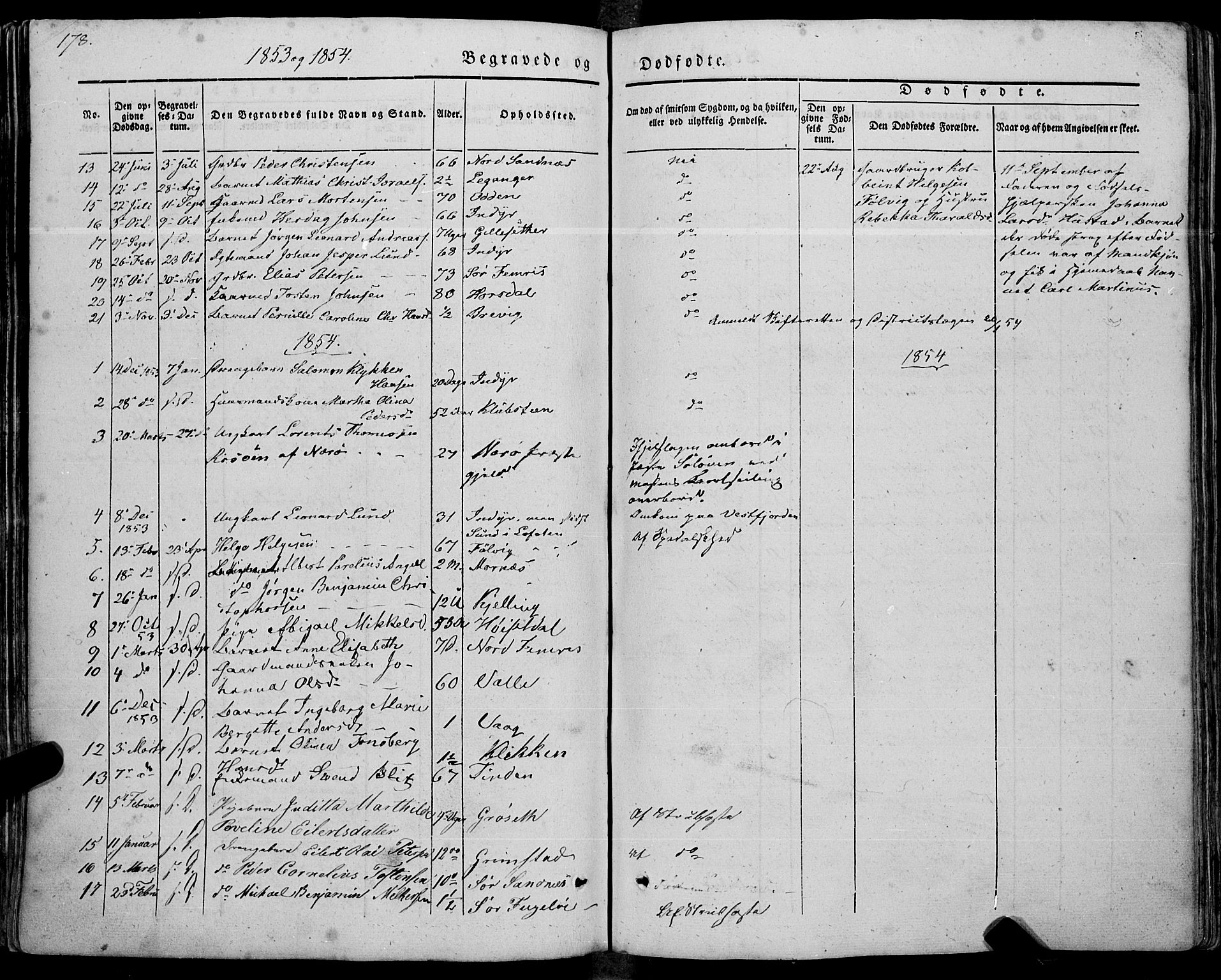 Ministerialprotokoller, klokkerbøker og fødselsregistre - Nordland, SAT/A-1459/805/L0097: Parish register (official) no. 805A04, 1837-1861, p. 178