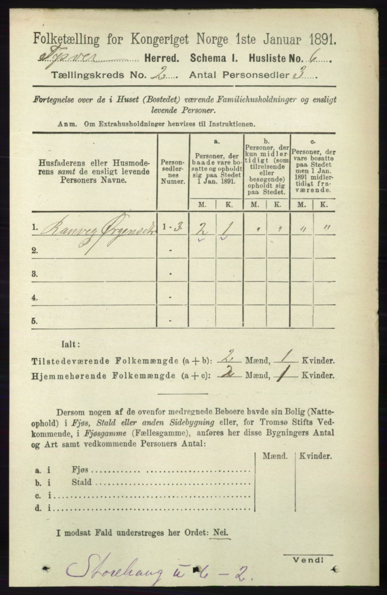 RA, 1891 census for 1146 Tysvær, 1891, p. 607