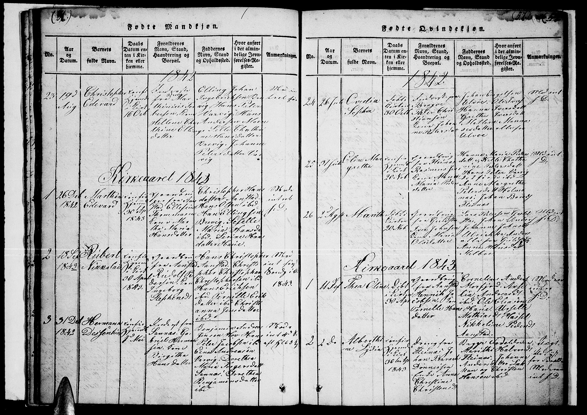 Ministerialprotokoller, klokkerbøker og fødselsregistre - Nordland, SAT/A-1459/888/L1263: Parish register (copy) no. 888C02 /1, 1820-1850, p. 56-57