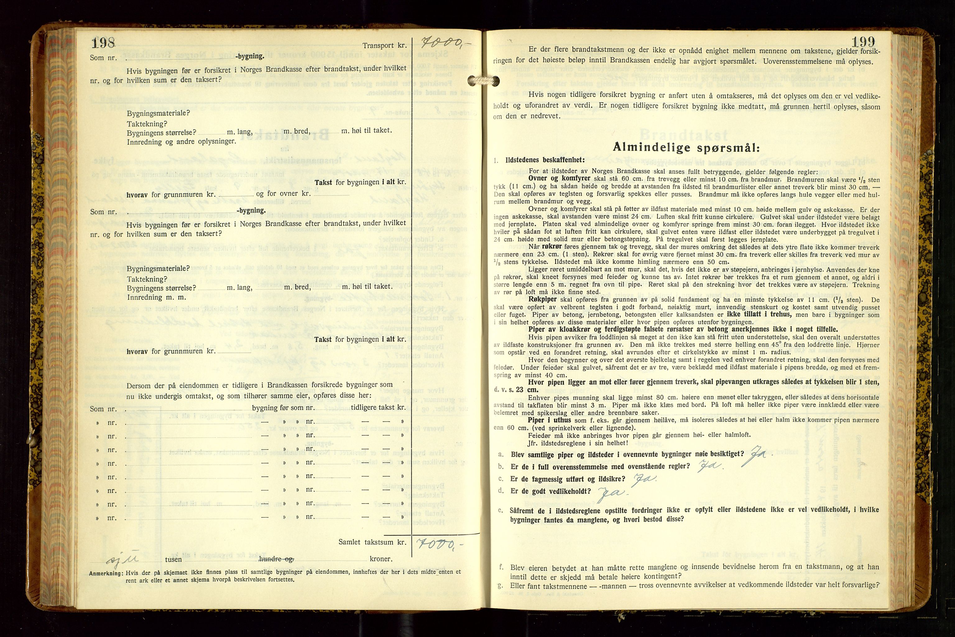 Høyland/Sandnes lensmannskontor, SAST/A-100166/Gob/L0008: "Branntakstprotokoll", 1940-1952, p. 198-199