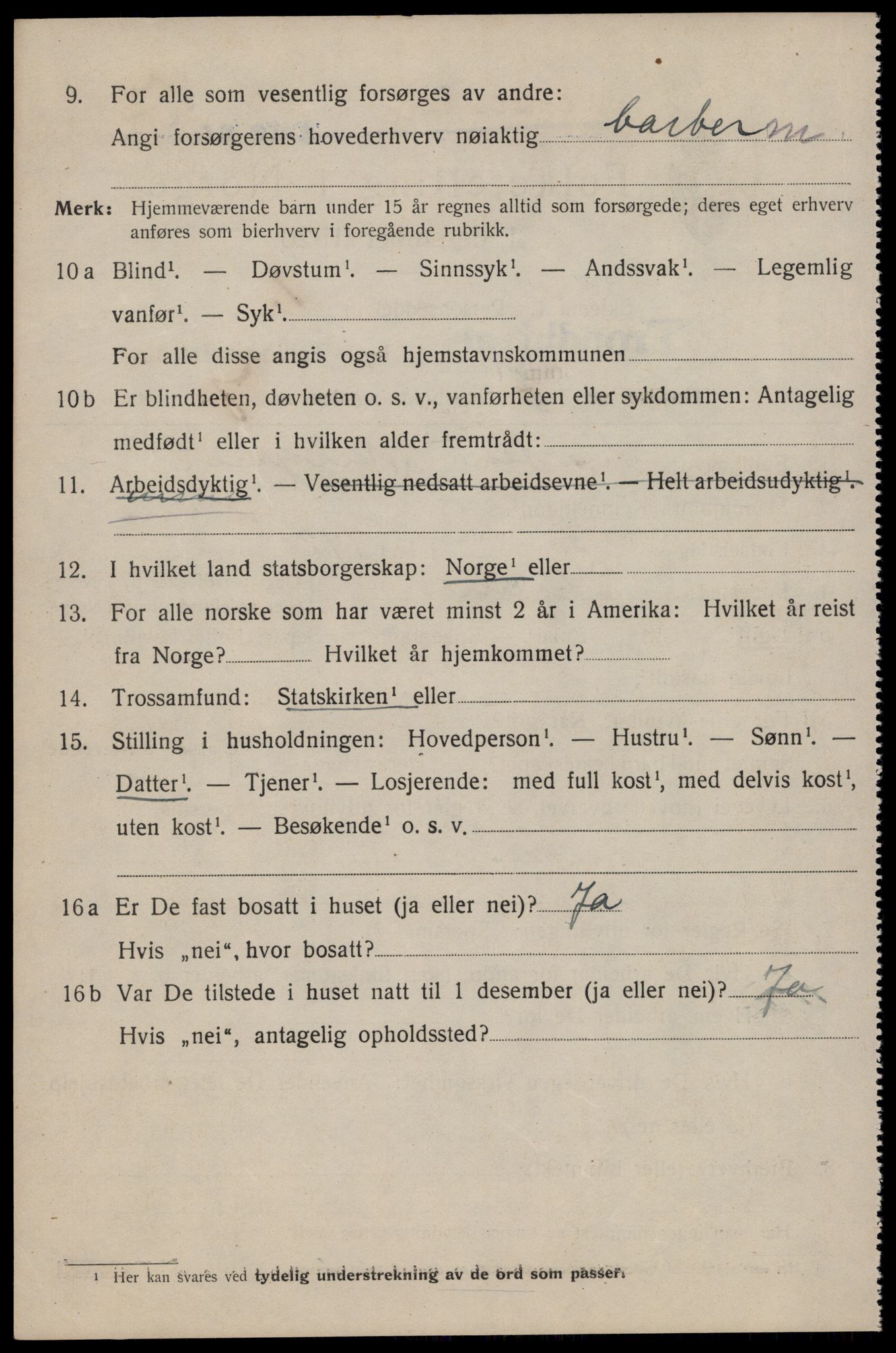 SAT, 1920 census for Trondheim, 1920, p. 112733