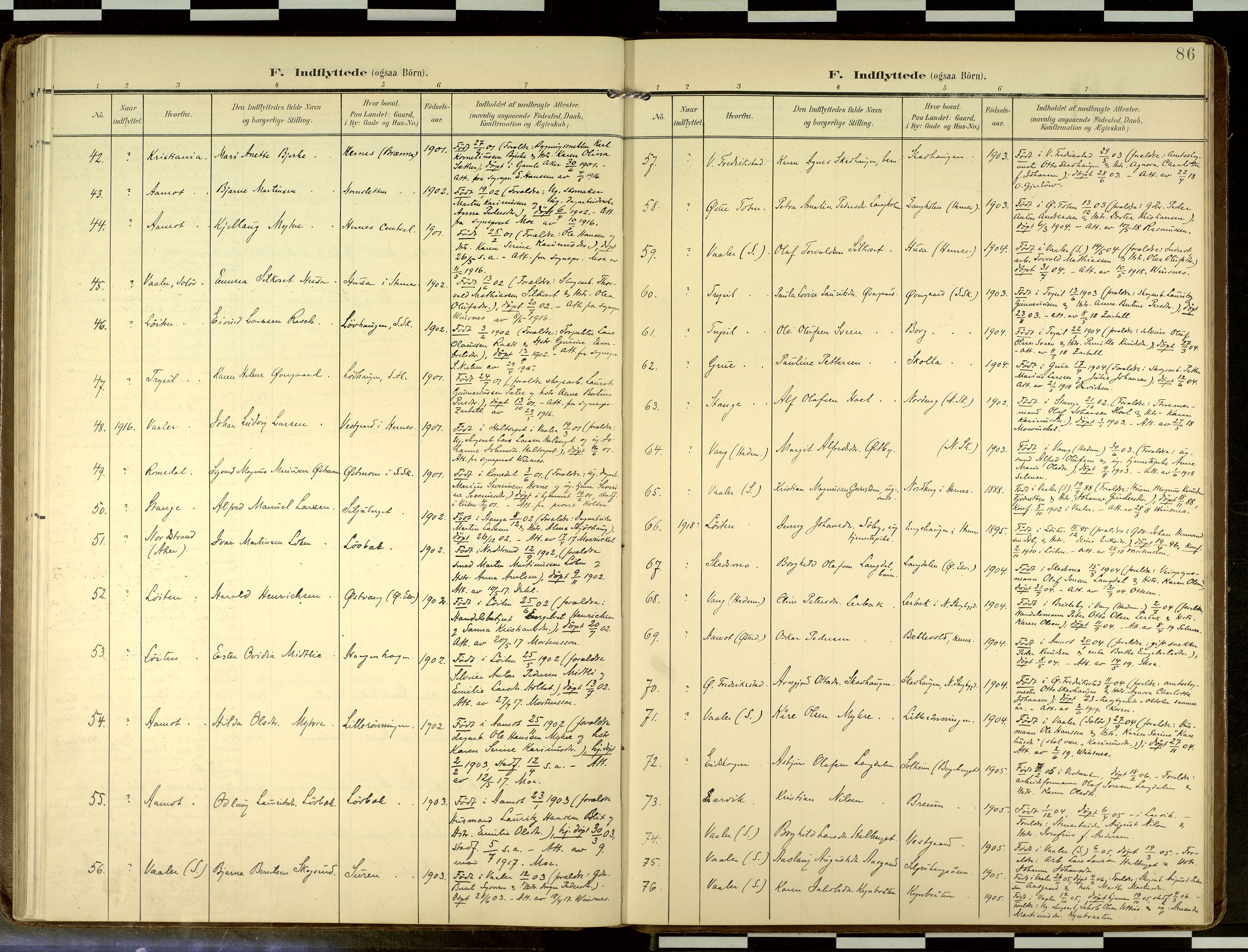 Elverum prestekontor, AV/SAH-PREST-044/H/Ha/Haa/L0019: Parish register (official) no. 19, 1903-1926, p. 86