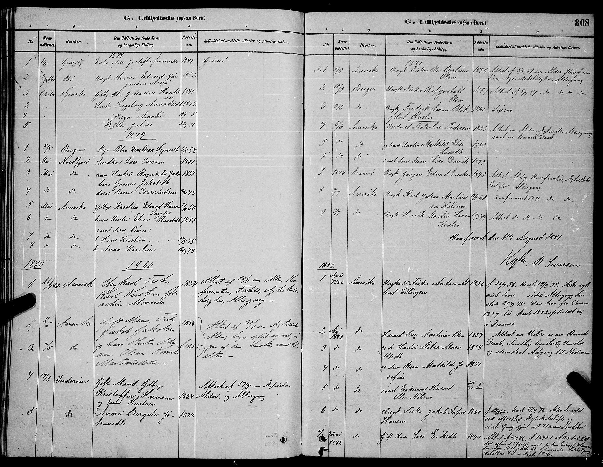 Ministerialprotokoller, klokkerbøker og fødselsregistre - Nordland, SAT/A-1459/888/L1267: Parish register (copy) no. 888C05, 1878-1890, p. 368