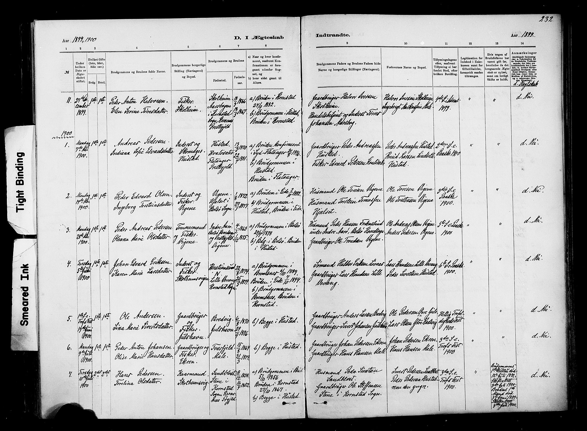 Ministerialprotokoller, klokkerbøker og fødselsregistre - Møre og Romsdal, AV/SAT-A-1454/567/L0778: Parish register (official) no. 567A01, 1881-1903, p. 232