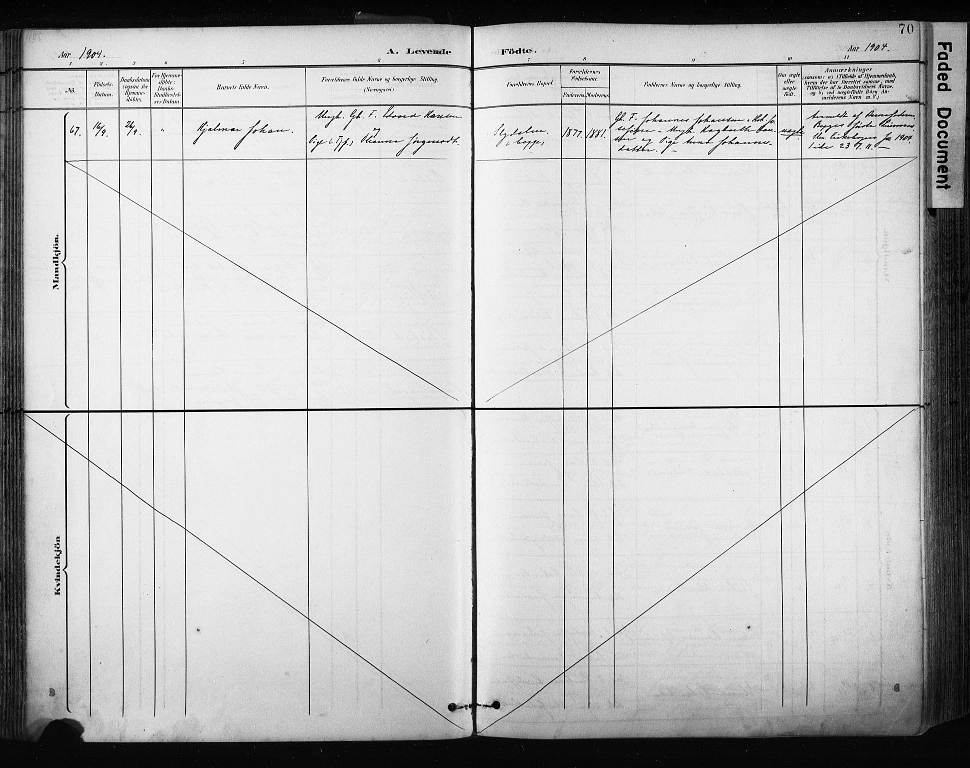 Ministerialprotokoller, klokkerbøker og fødselsregistre - Nordland, AV/SAT-A-1459/880/L1134: Parish register (official) no. 880A08, 1899-1908, p. 70