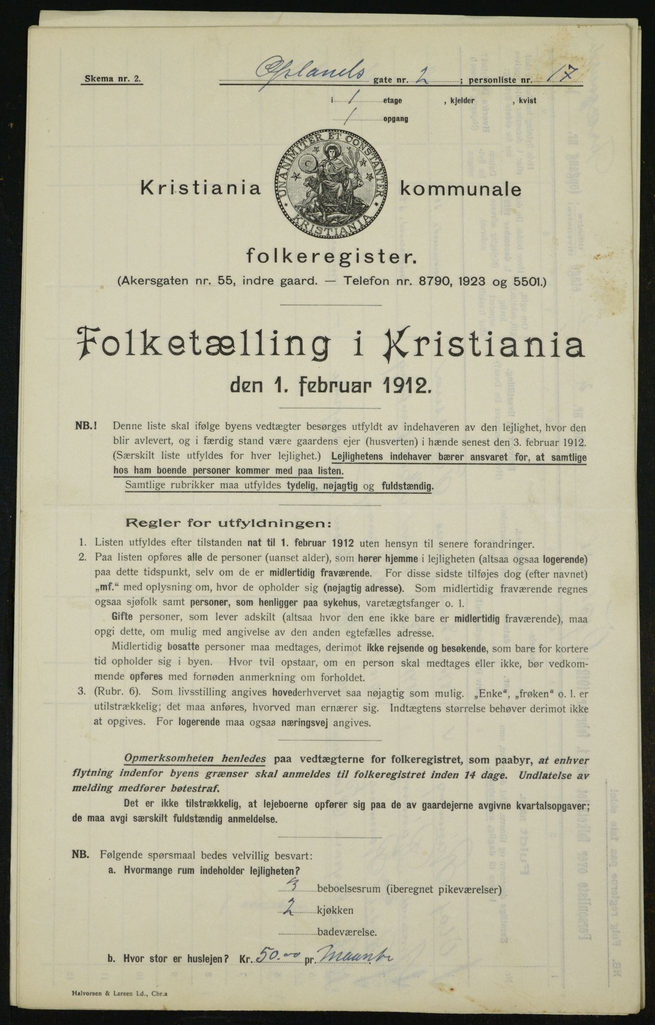 OBA, Municipal Census 1912 for Kristiania, 1912, p. 76326