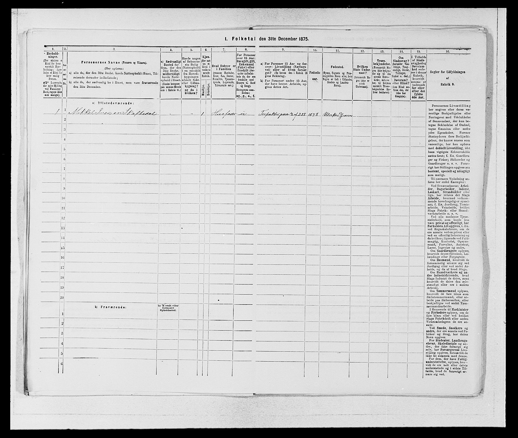 SAB, 1875 census for 1233P Ulvik, 1875, p. 768