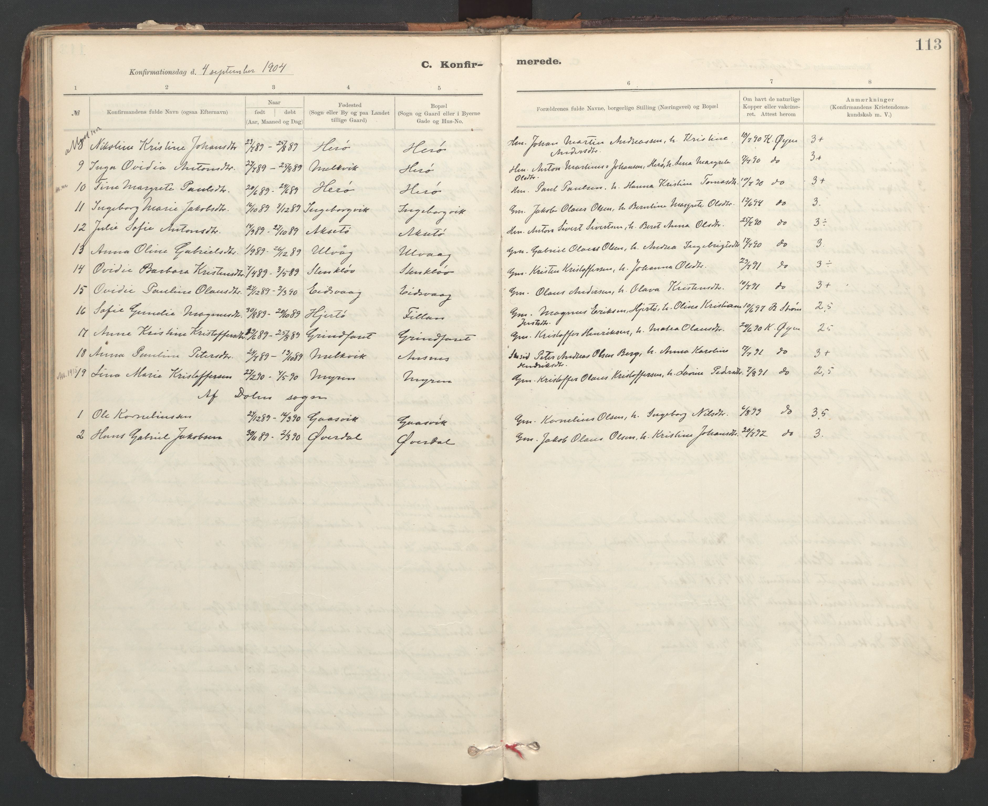 Ministerialprotokoller, klokkerbøker og fødselsregistre - Sør-Trøndelag, SAT/A-1456/637/L0559: Parish register (official) no. 637A02, 1899-1923, p. 113