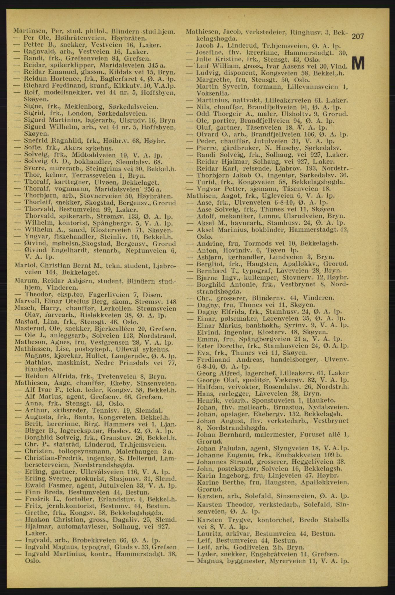 Aker adressebok/adressekalender, PUBL/001/A/005: Aker adressebok, 1934-1935, p. 207