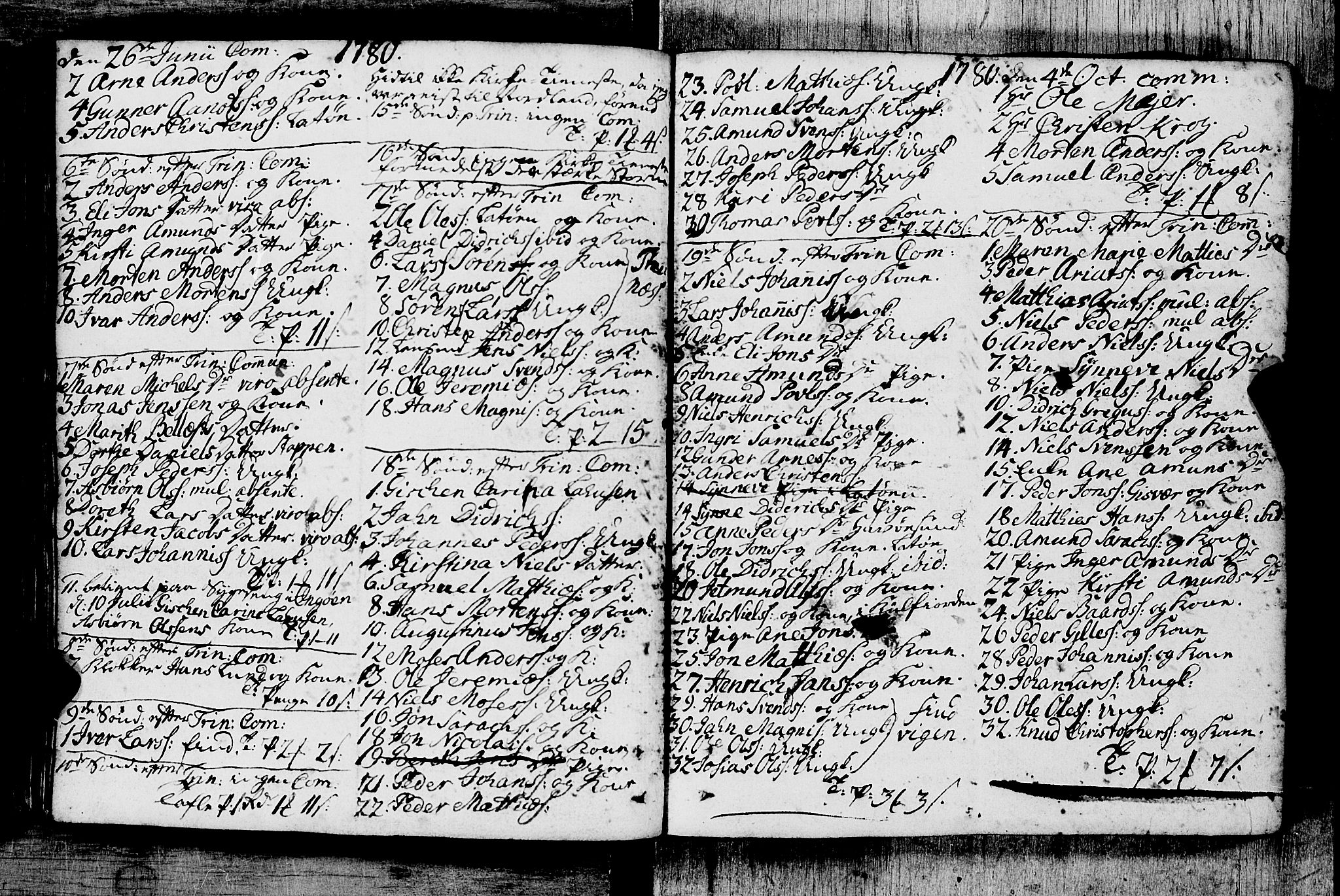 Måsøy sokneprestkontor, AV/SATØ-S-1348/B/L0026: Communicants register no. 26 (1), 1749-1804