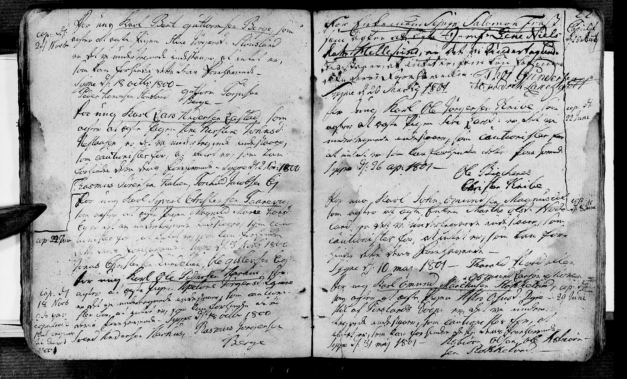 Søgne sokneprestkontor, SAK/1111-0037/F/Fa/Fab/L0007: Parish register (official) no. A 7, 1791-1851, p. 22