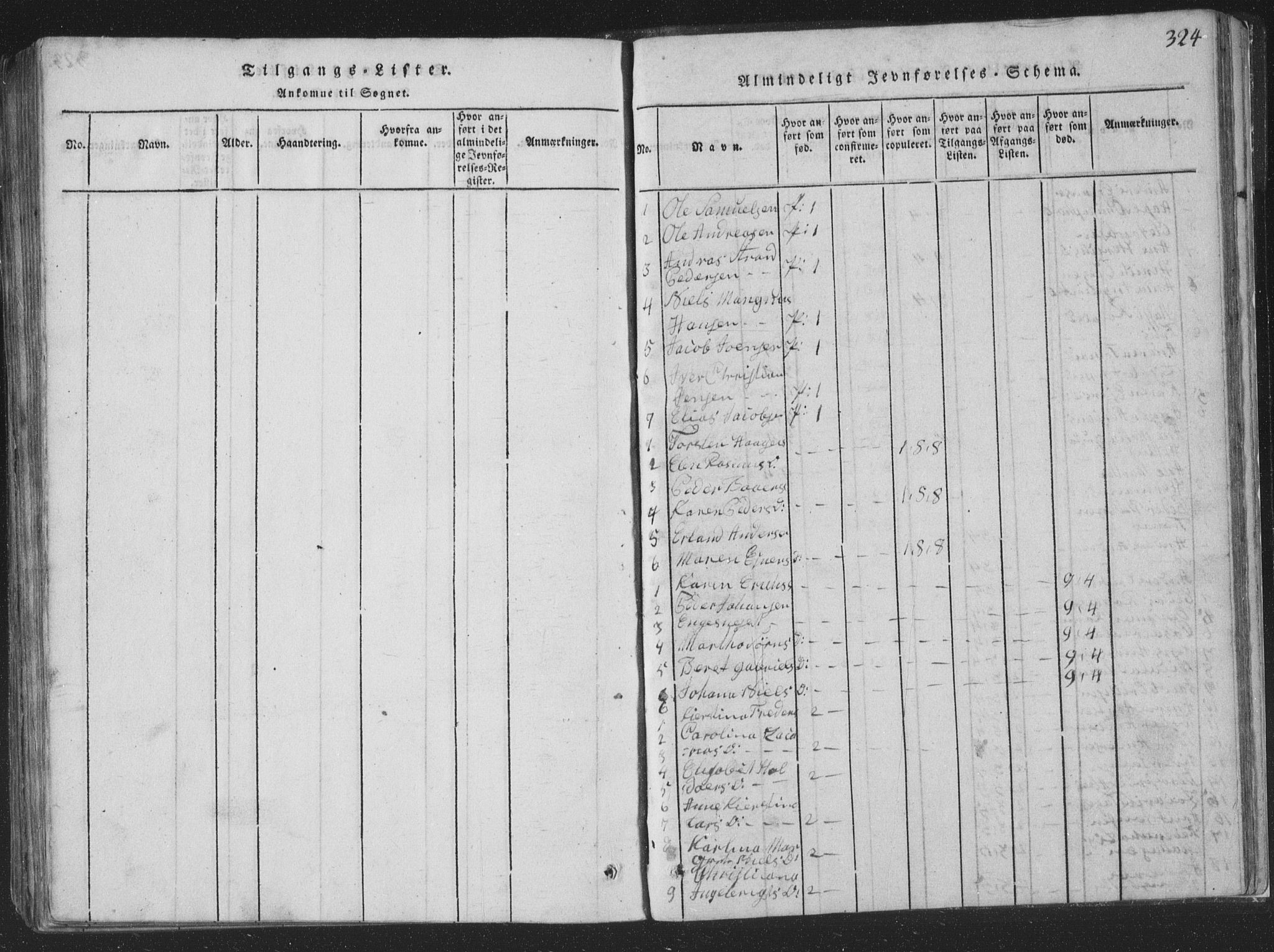 Ministerialprotokoller, klokkerbøker og fødselsregistre - Nord-Trøndelag, SAT/A-1458/773/L0613: Parish register (official) no. 773A04, 1815-1845, p. 324