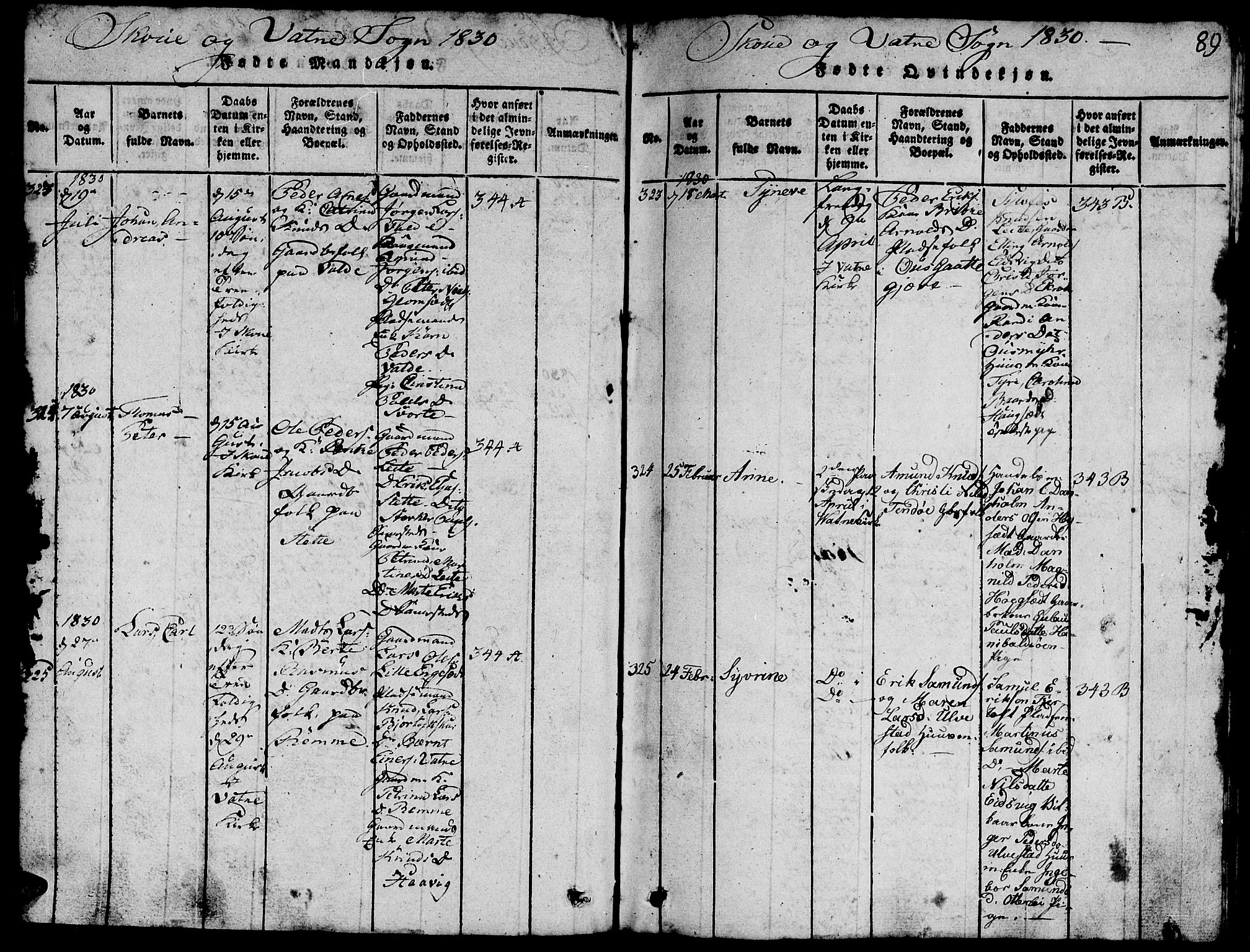 Ministerialprotokoller, klokkerbøker og fødselsregistre - Møre og Romsdal, AV/SAT-A-1454/524/L0360: Parish register (copy) no. 524C01, 1816-1830, p. 89