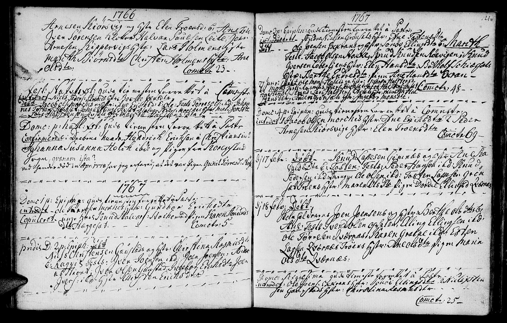 Ministerialprotokoller, klokkerbøker og fødselsregistre - Møre og Romsdal, SAT/A-1454/568/L0798: Parish register (official) no. 568A07, 1753-1780, p. 120-121