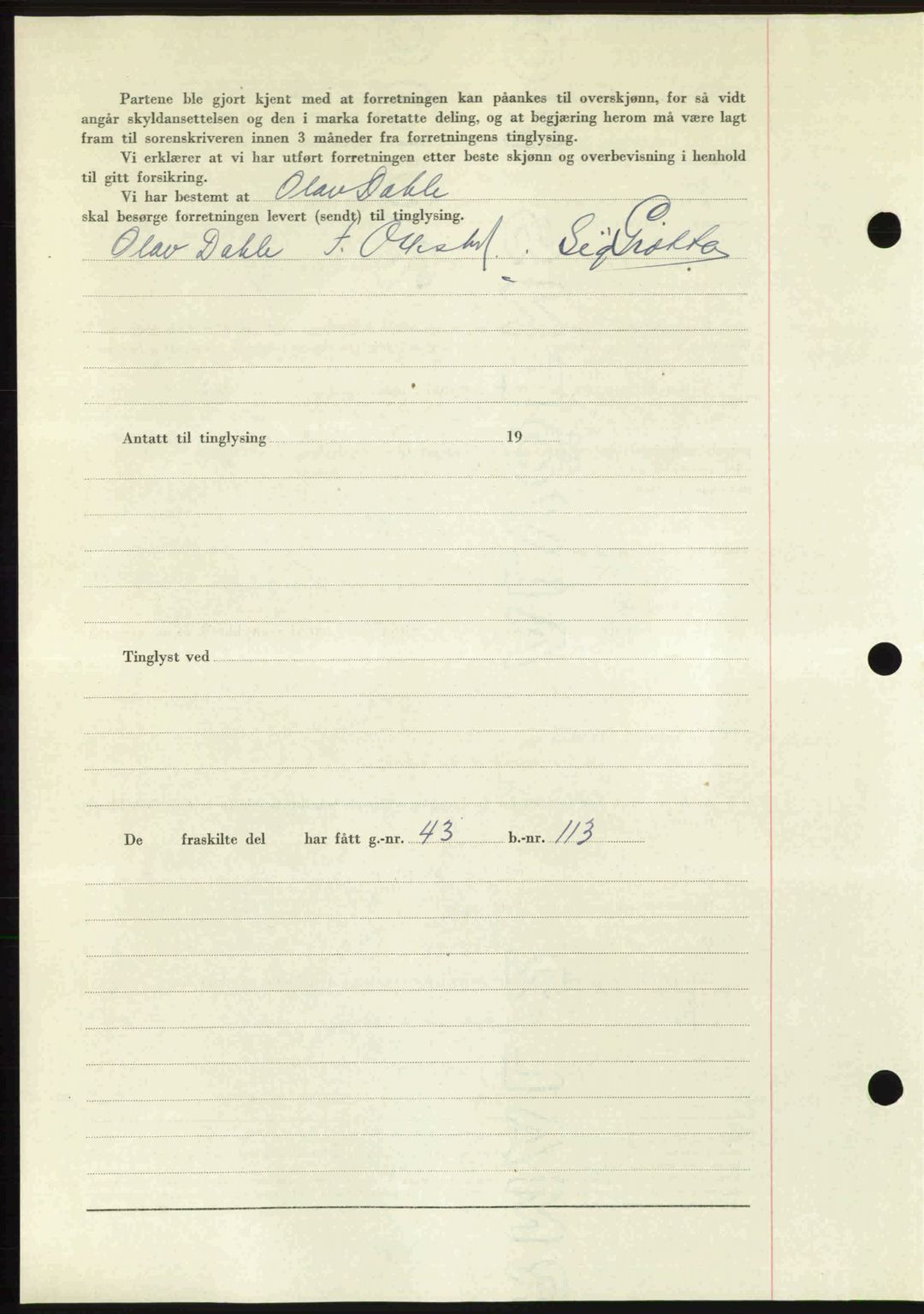 Romsdal sorenskriveri, AV/SAT-A-4149/1/2/2C: Mortgage book no. A27, 1948-1948, Diary no: : 2263/1948