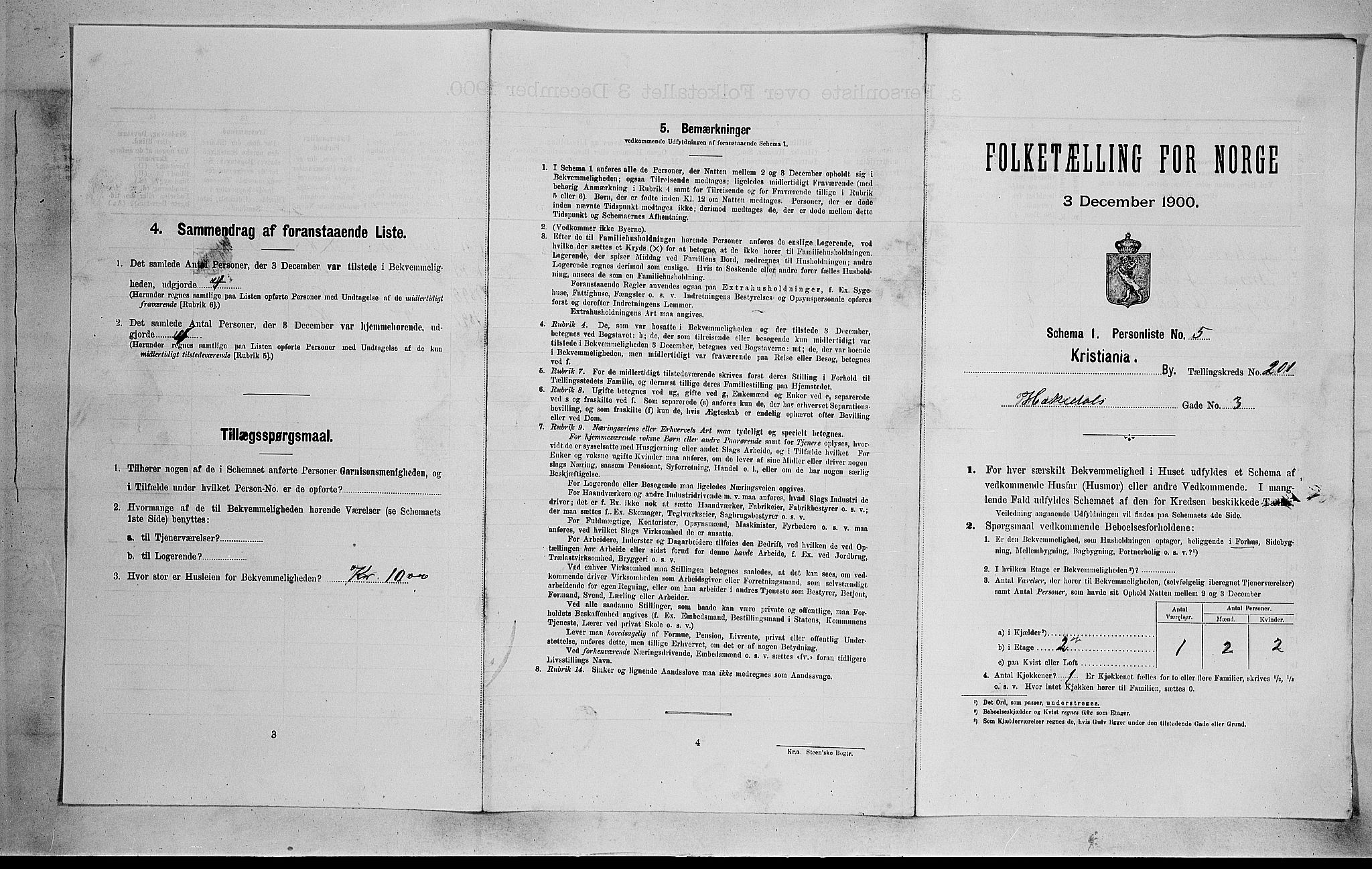 SAO, 1900 census for Kristiania, 1900, p. 32054