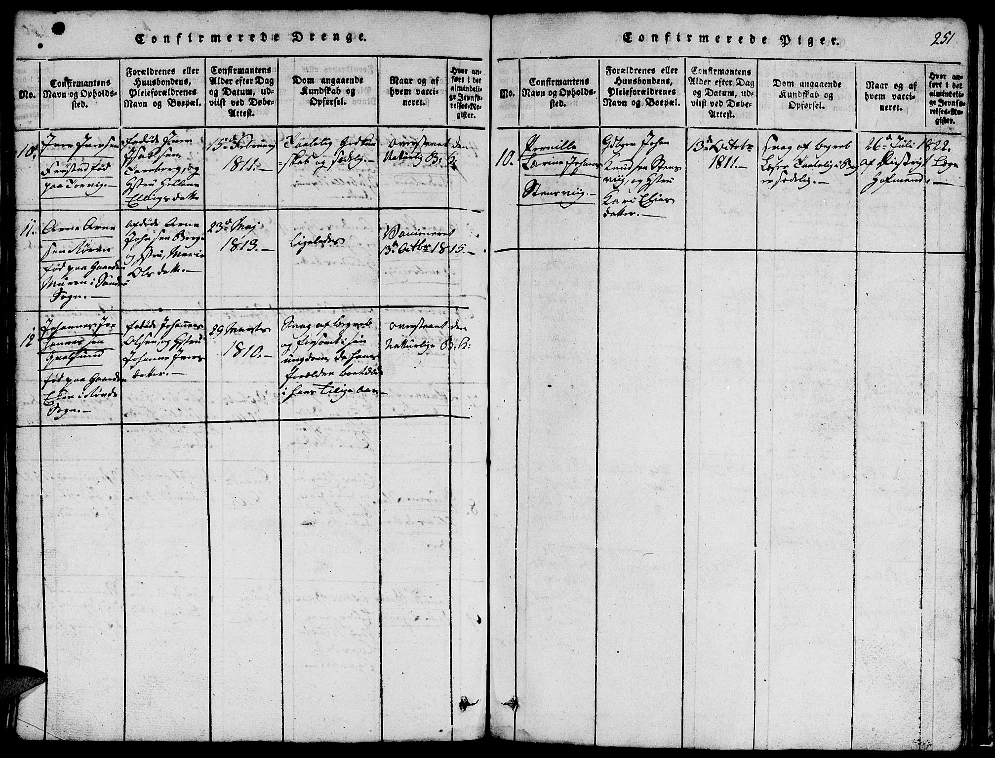 Ministerialprotokoller, klokkerbøker og fødselsregistre - Møre og Romsdal, AV/SAT-A-1454/507/L0078: Parish register (copy) no. 507C01, 1816-1840, p. 251