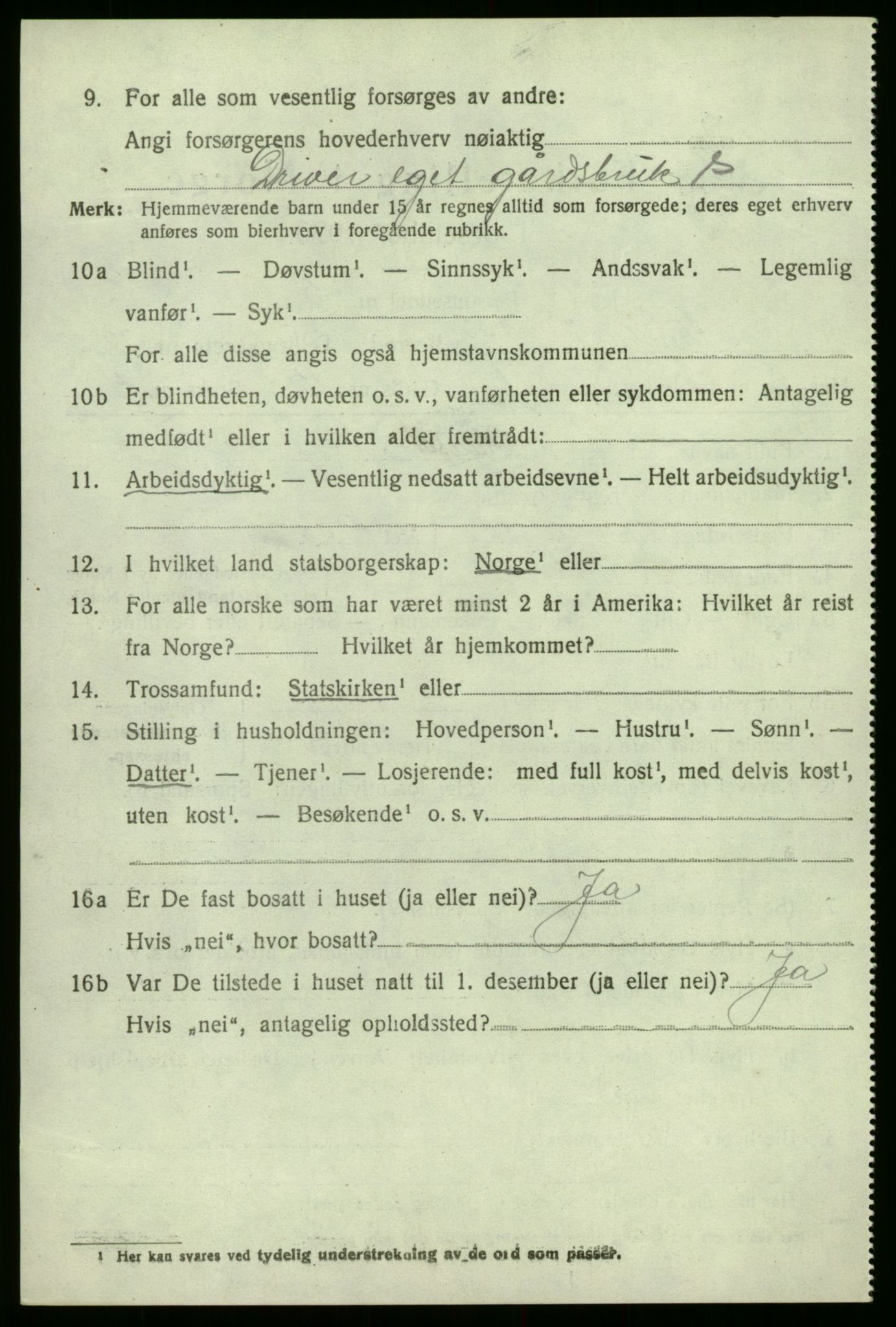 SAB, 1920 census for Kyrkjebø, 1920, p. 5960