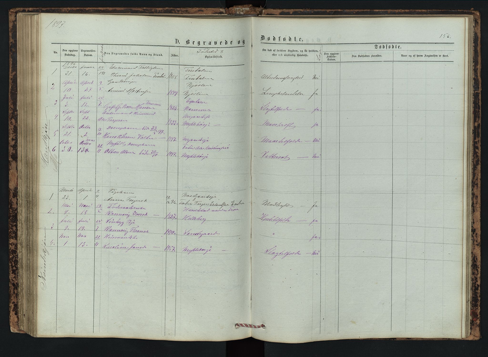 Vestre Gausdal prestekontor, SAH/PREST-094/H/Ha/Hab/L0002: Parish register (copy) no. 2, 1874-1897, p. 156