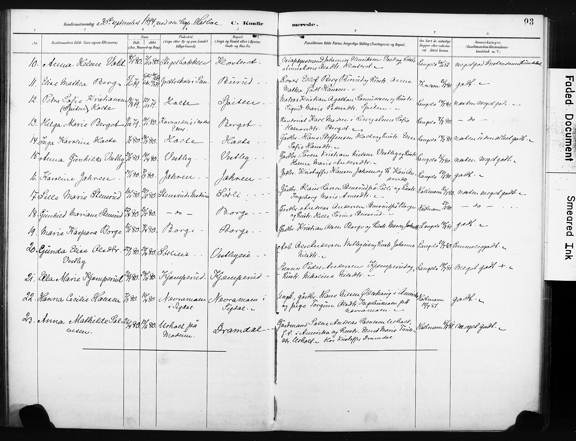 Eiker kirkebøker, SAKO/A-4/F/Fc/L0002: Parish register (official) no. III 2, 1889-1897, p. 93