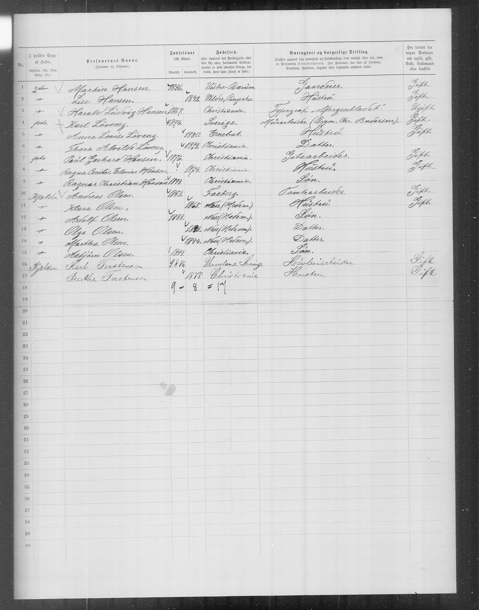 OBA, Municipal Census 1899 for Kristiania, 1899, p. 14972