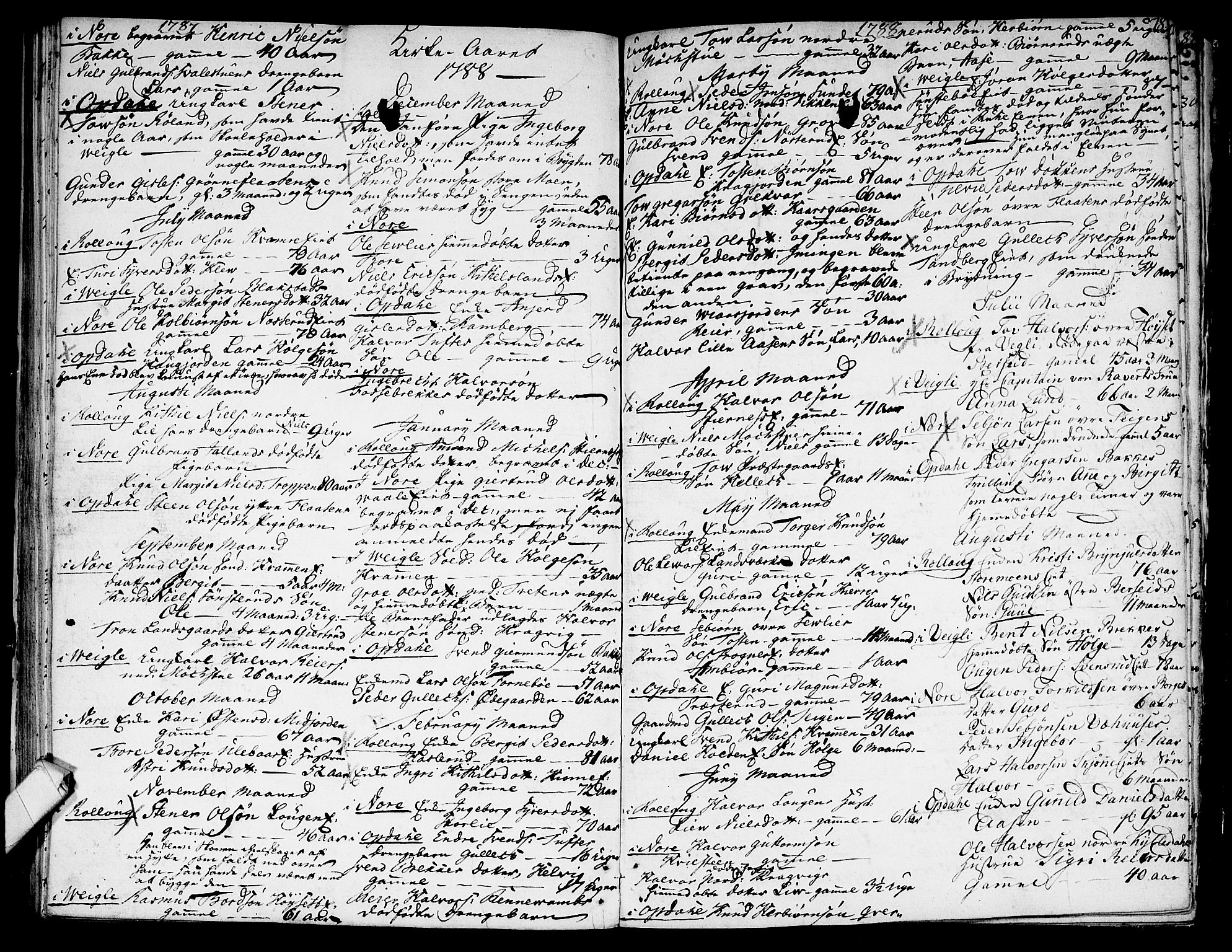 Rollag kirkebøker, SAKO/A-240/F/Fa/L0004: Parish register (official) no. I 4, 1778-1792, p. 78