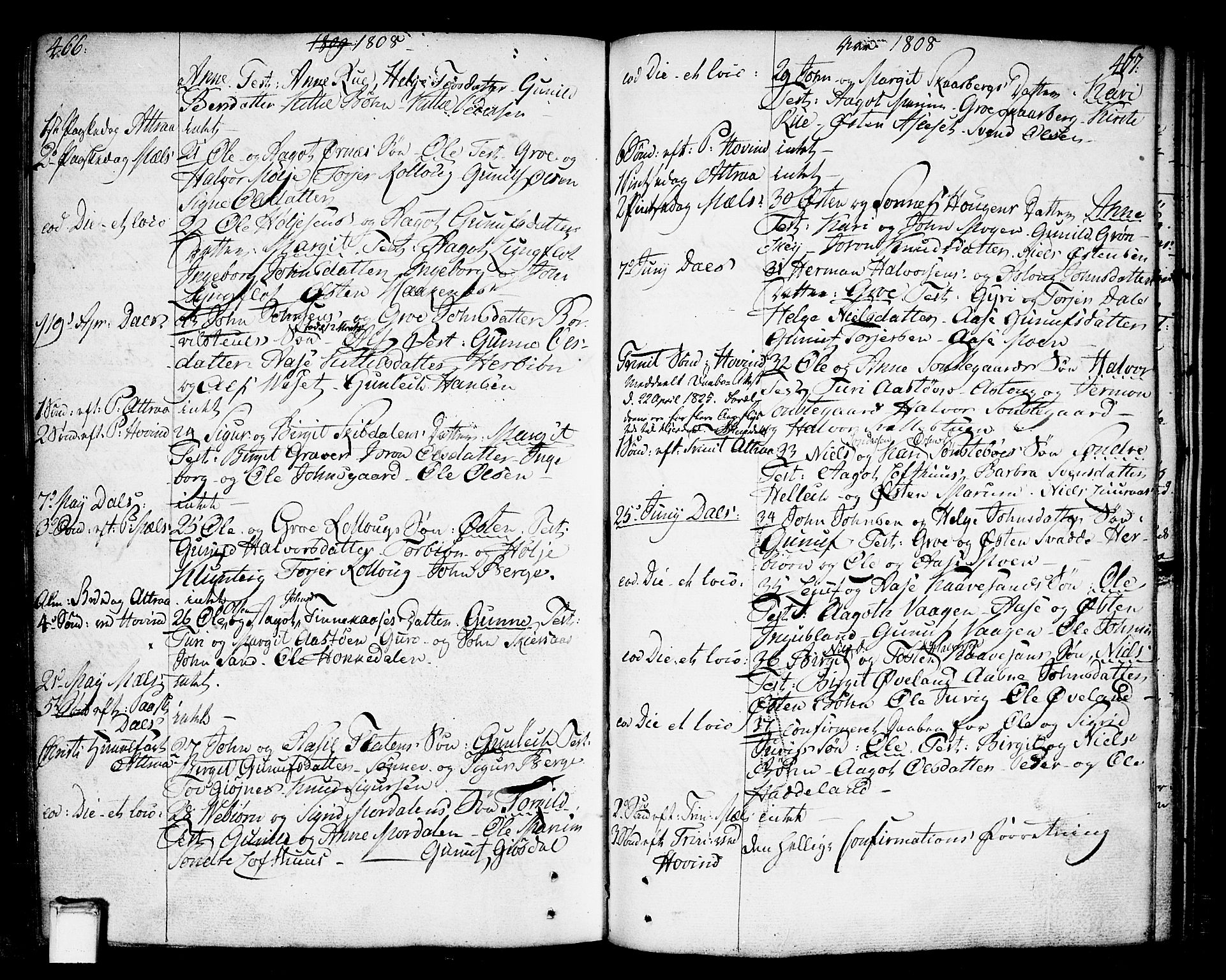 Tinn kirkebøker, SAKO/A-308/F/Fa/L0002: Parish register (official) no. I 2, 1757-1810, p. 466-467