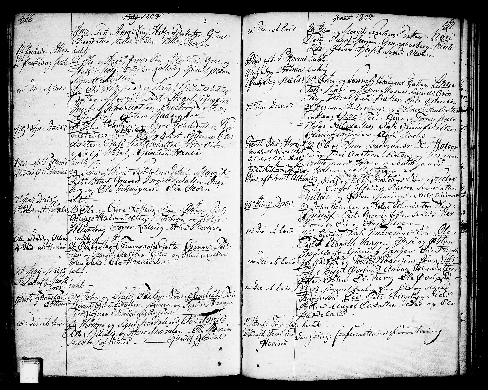 Tinn kirkebøker, AV/SAKO-A-308/F/Fa/L0002: Parish register (official) no. I 2, 1757-1810, p. 466-467