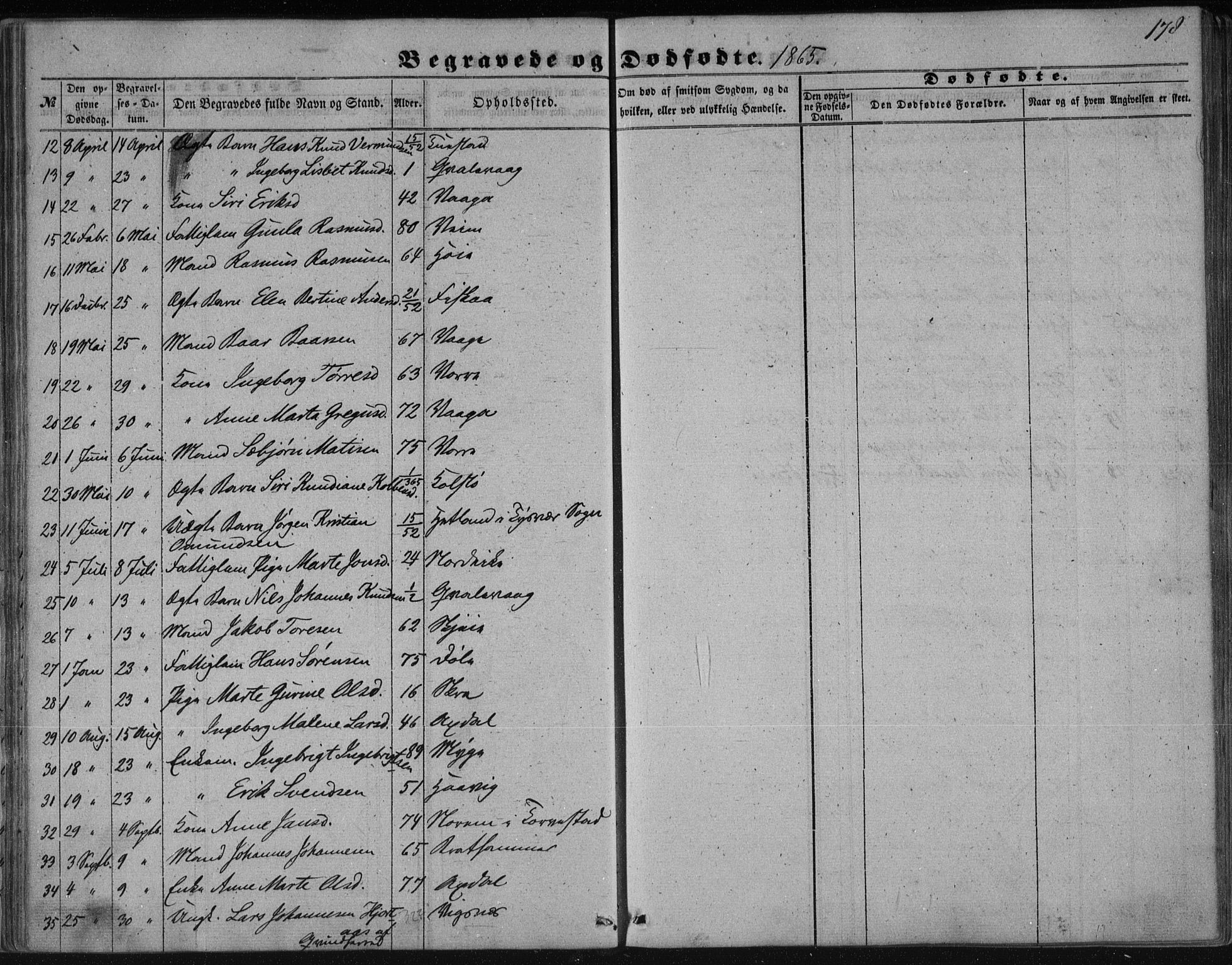 Avaldsnes sokneprestkontor, AV/SAST-A -101851/H/Ha/Haa/L0009: Parish register (official) no. A 9, 1853-1865, p. 178