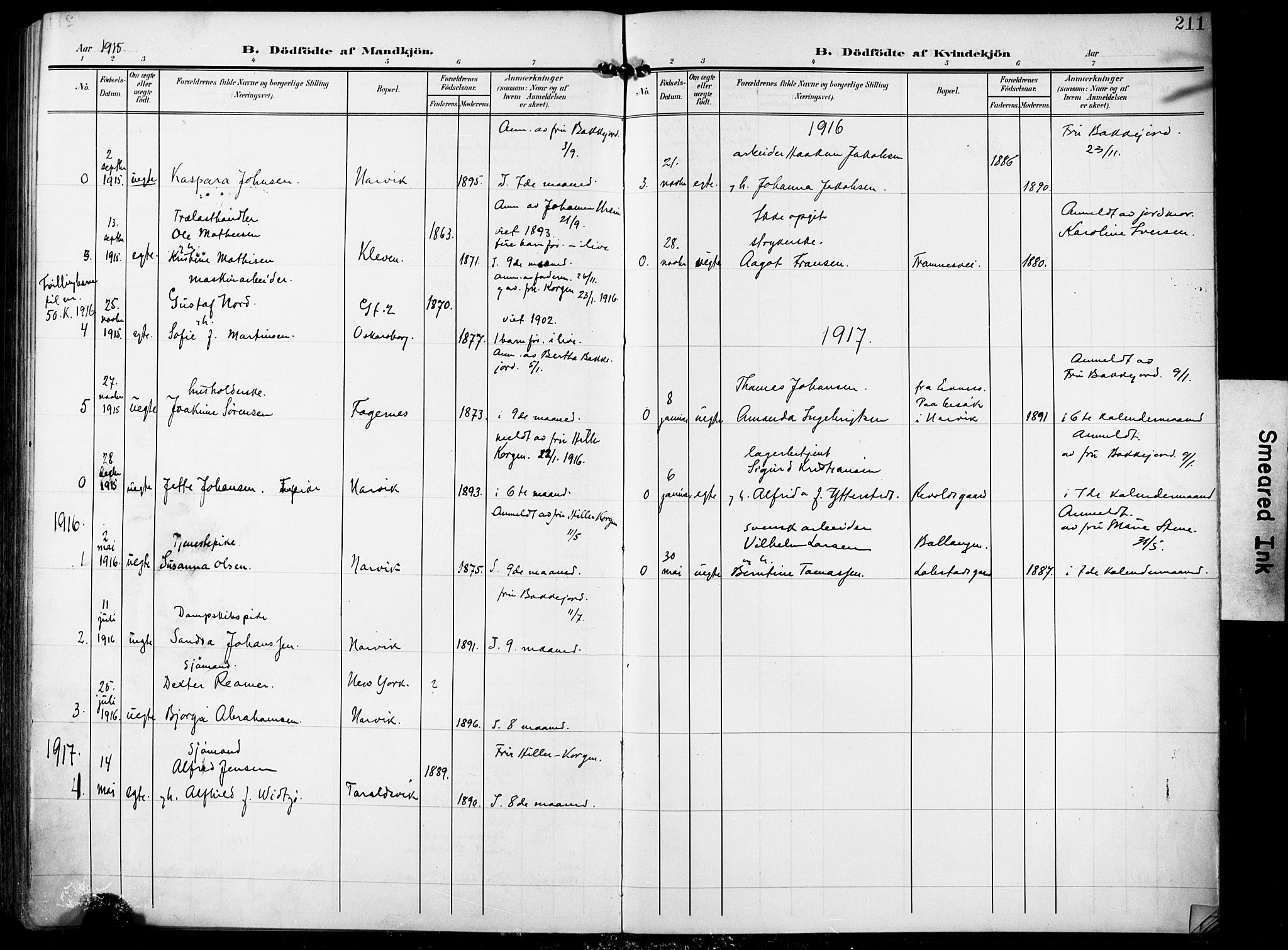 Ministerialprotokoller, klokkerbøker og fødselsregistre - Nordland, AV/SAT-A-1459/871/L0994: Parish register (official) no. 871A10, 1902-1910, p. 211