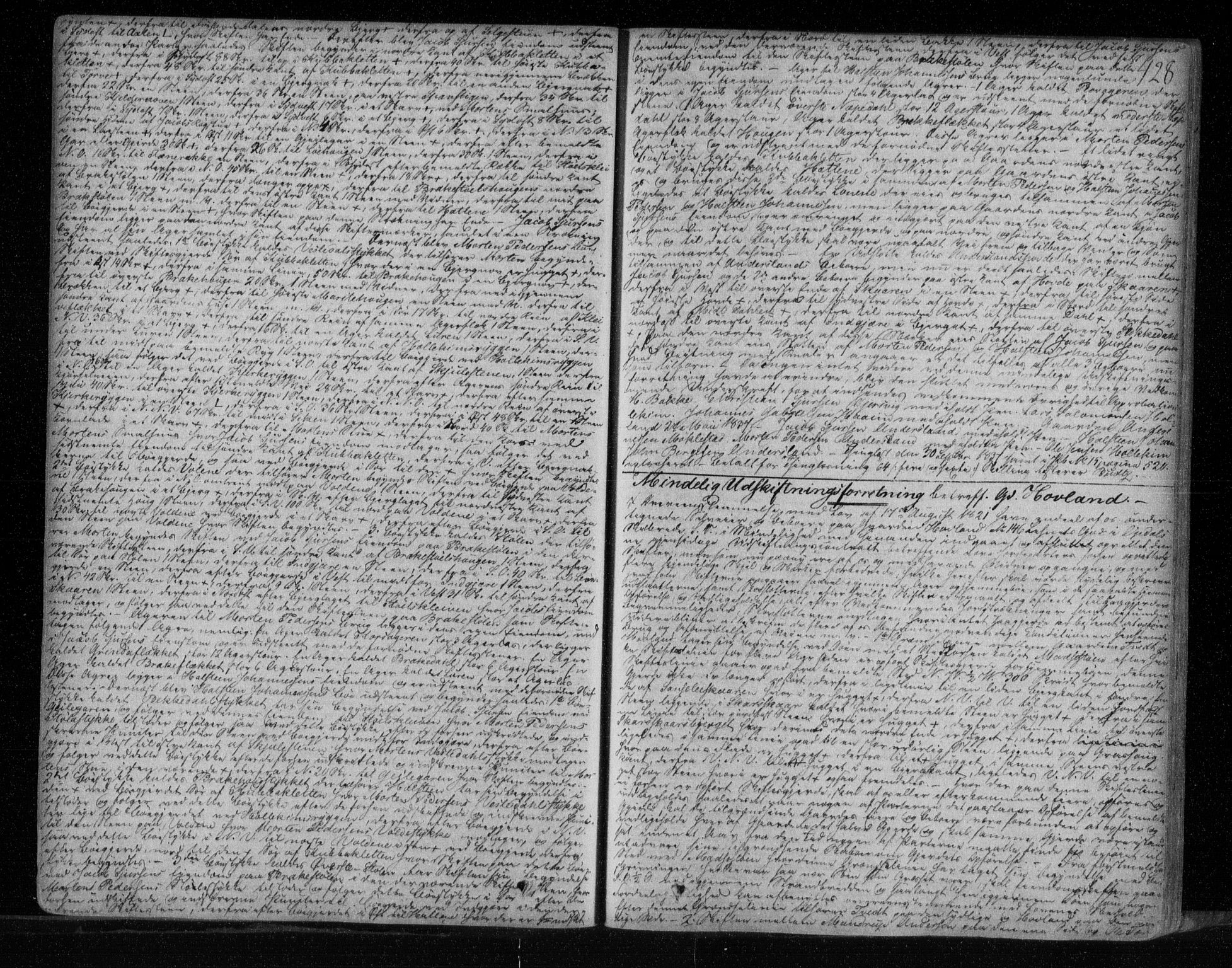 Sunnhordland sorenskrivar, SAB/A-2401/1/F/Fb/Fba/L0002b: Ekstrarettsprotokoll, 1834-1840, p. 427b-428a