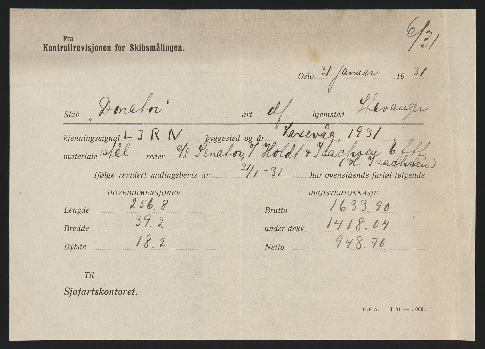 Sjøfartsdirektoratet med forløpere, skipsmapper slettede skip, AV/RA-S-4998/F/Fa/L0246: --, 1866-1933, p. 100