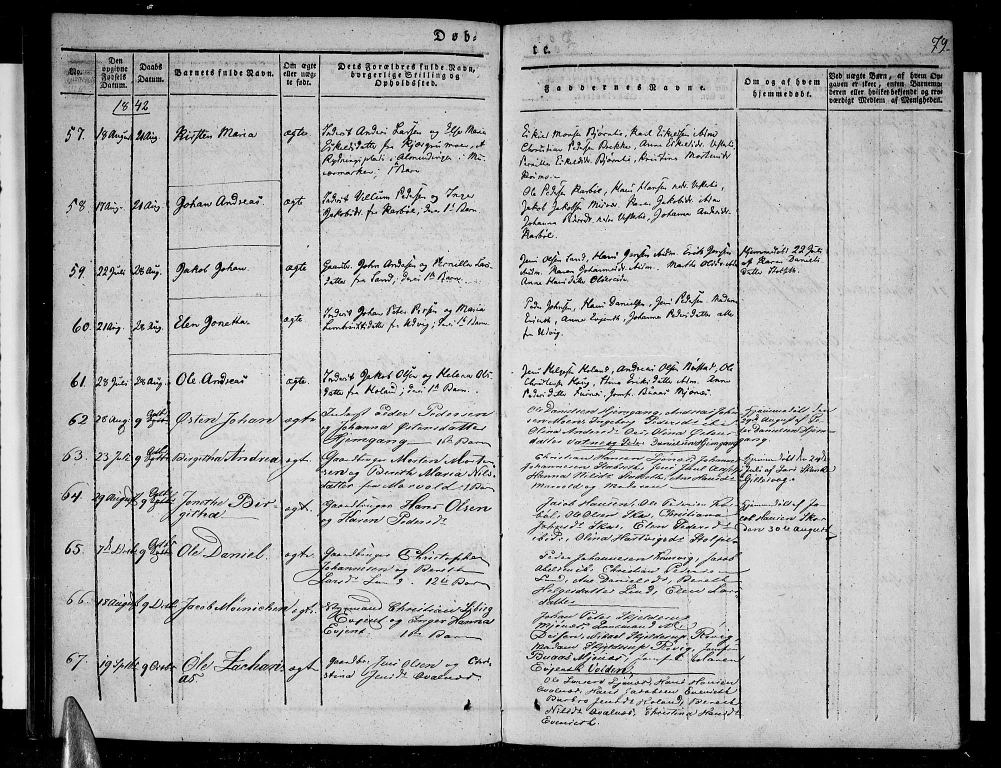 Ministerialprotokoller, klokkerbøker og fødselsregistre - Nordland, SAT/A-1459/852/L0737: Parish register (official) no. 852A07, 1833-1849, p. 79