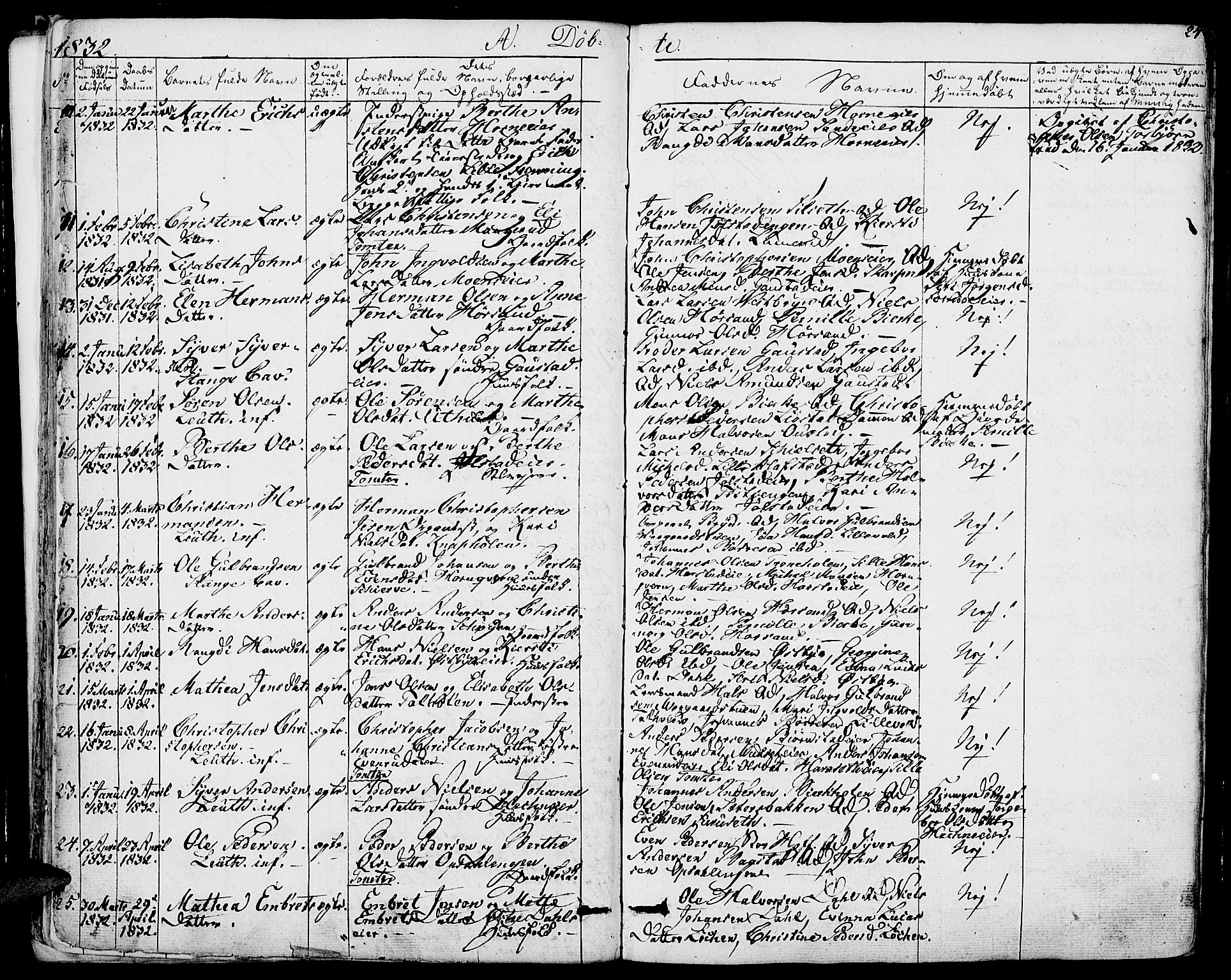 Romedal prestekontor, AV/SAH-PREST-004/K/L0003: Parish register (official) no. 3, 1829-1846, p. 24