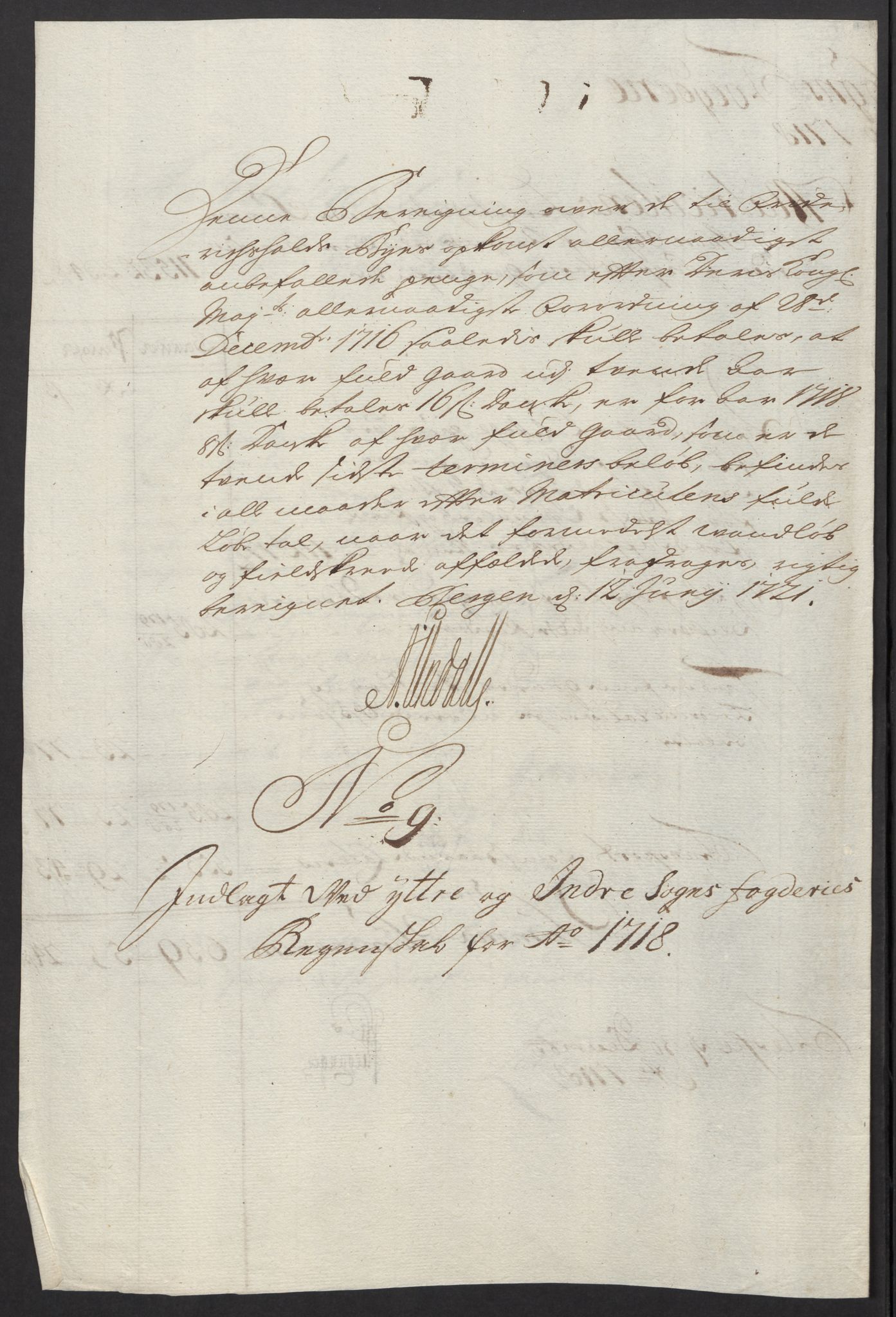 Rentekammeret inntil 1814, Reviderte regnskaper, Fogderegnskap, AV/RA-EA-4092/R52/L3321: Fogderegnskap Sogn, 1717-1718, p. 530