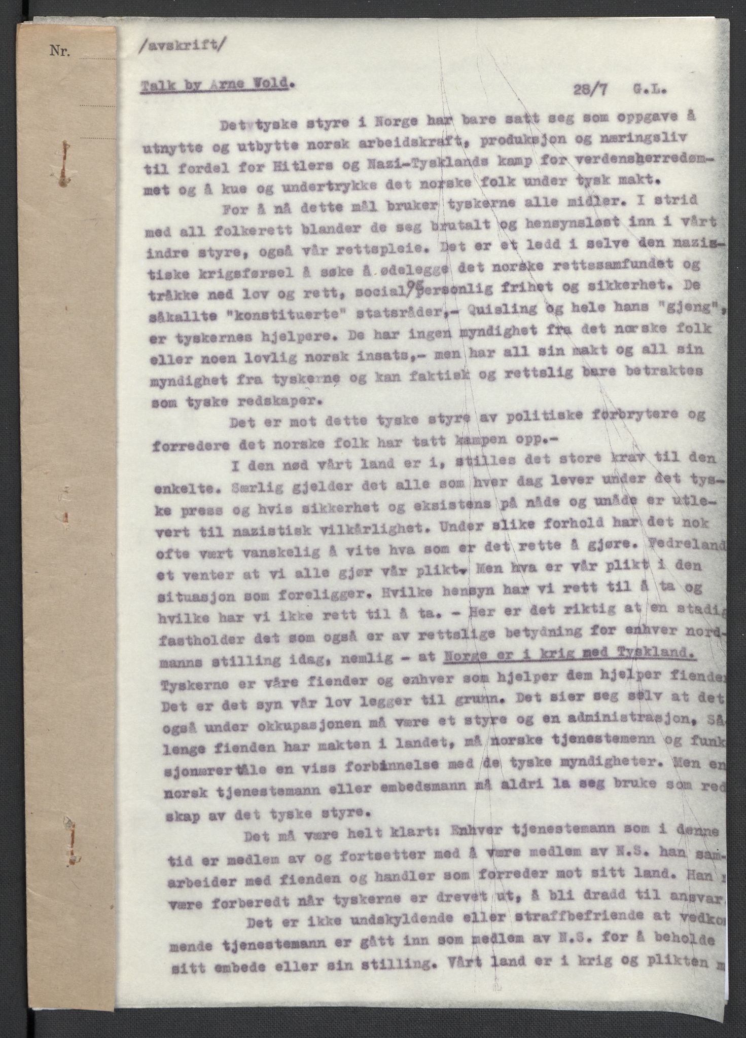 Landssvikarkivet, Oslo politikammer, AV/RA-S-3138-01/D/Da/L0003: Dnr. 29, 1945, p. 624