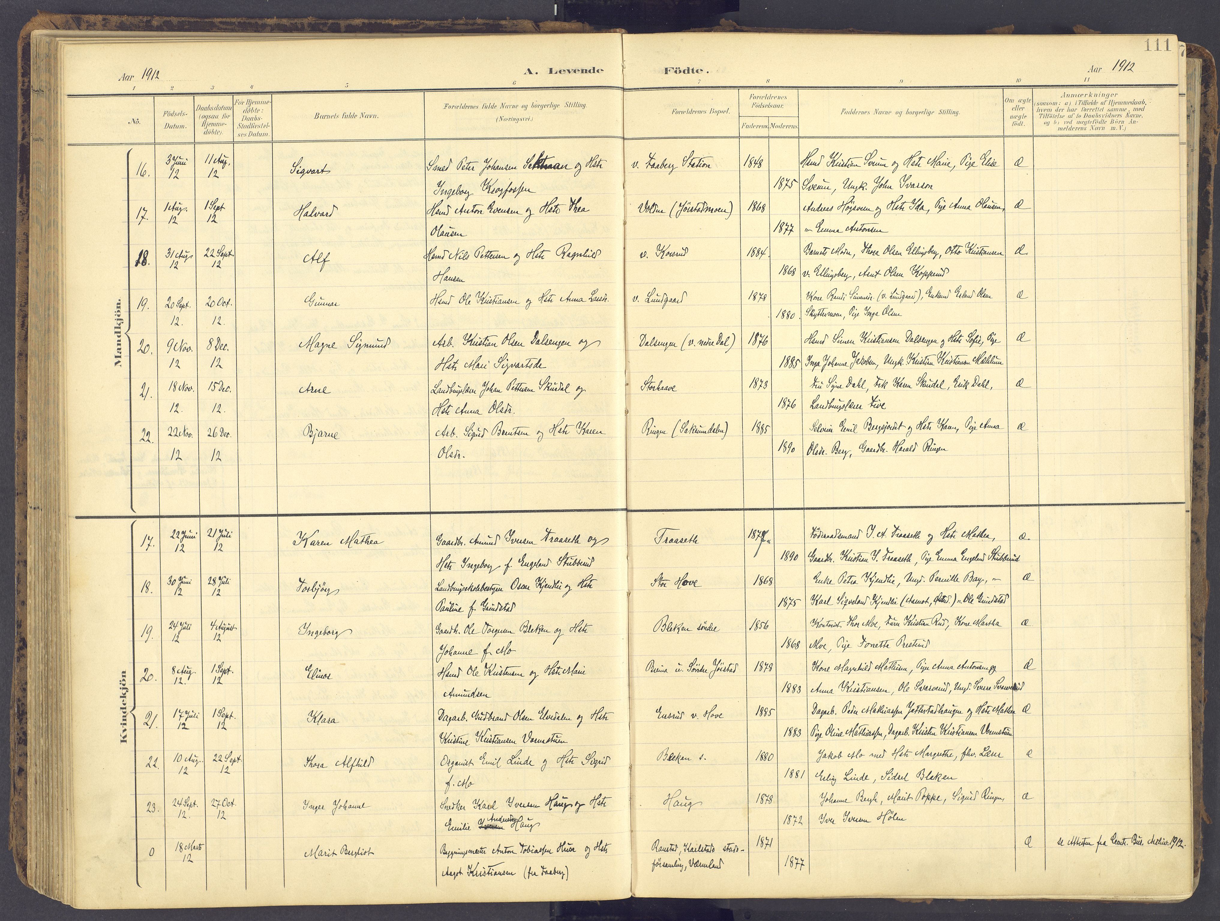 Fåberg prestekontor, AV/SAH-PREST-086/H/Ha/Haa/L0012: Parish register (official) no. 12, 1899-1915, p. 111