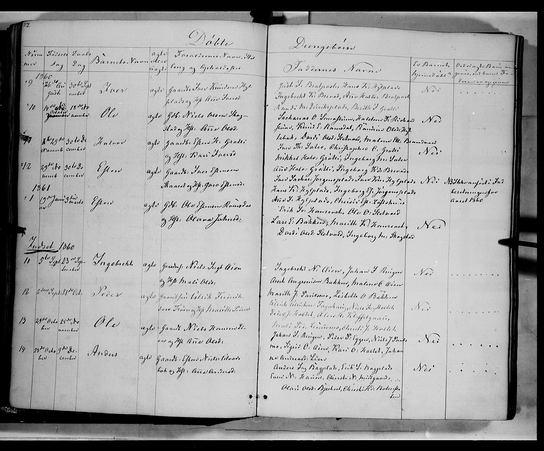 Kvikne prestekontor, AV/SAH-PREST-064/H/Ha/Haa/L0005: Parish register (official) no. 5, 1841-1862, p. 72