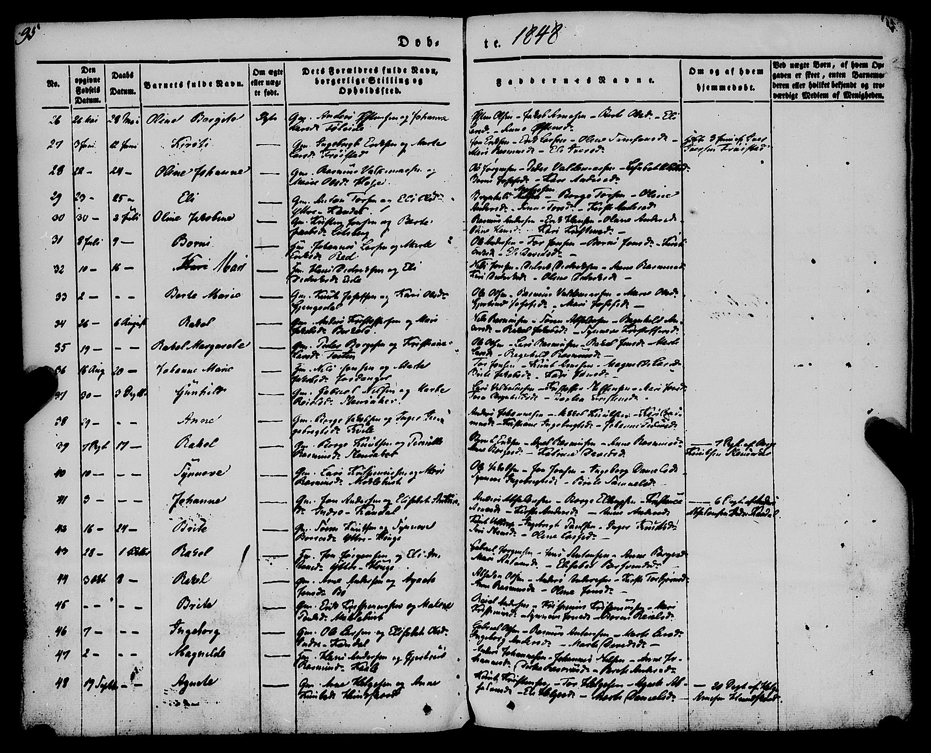 Gloppen sokneprestembete, AV/SAB-A-80101/H/Haa/Haaa/L0008: Parish register (official) no. A 8, 1837-1855, p. 95