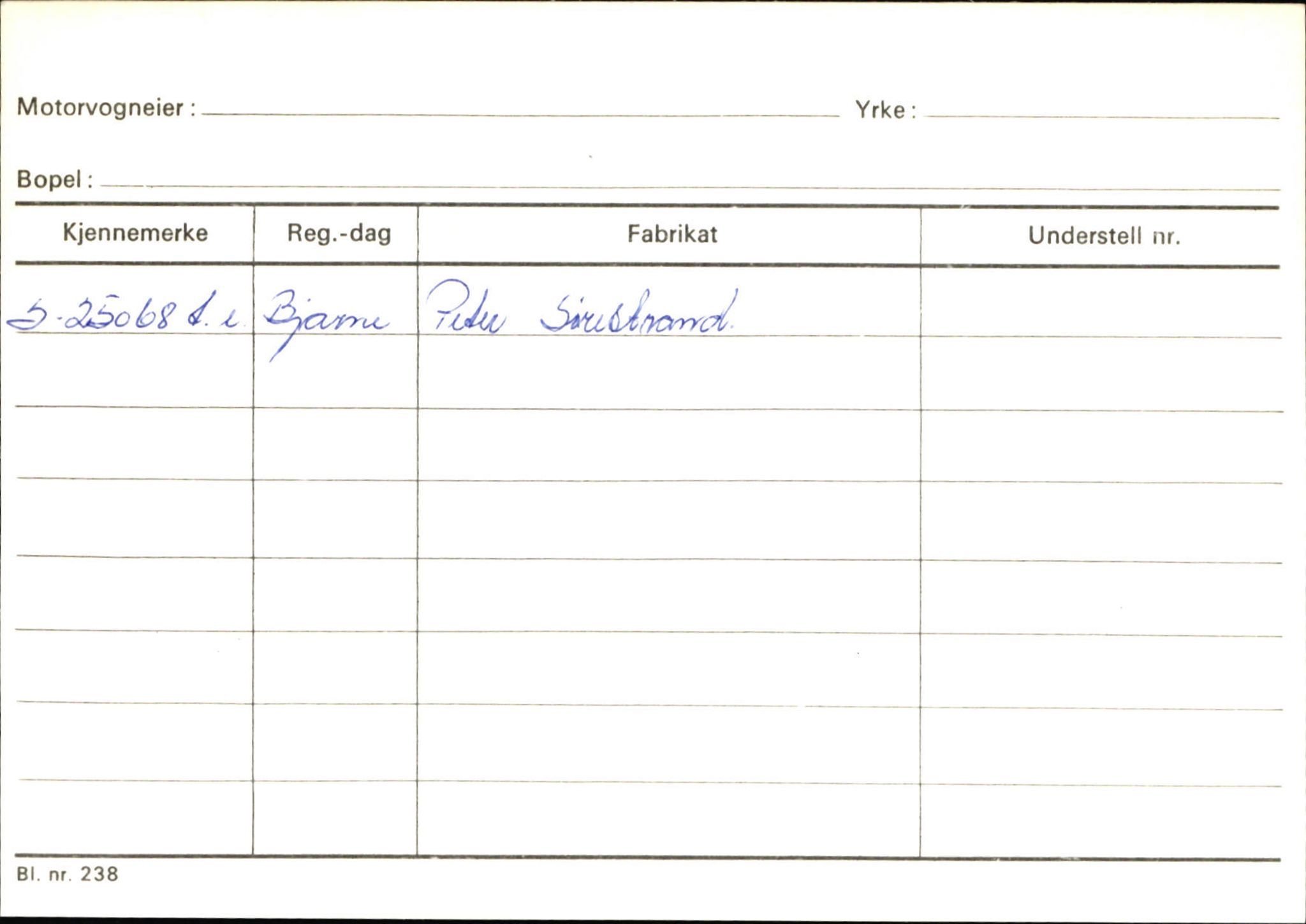 Statens vegvesen, Sogn og Fjordane vegkontor, SAB/A-5301/4/F/L0130: Eigarregister Eid T-Å. Høyanger A-O, 1945-1975, p. 960