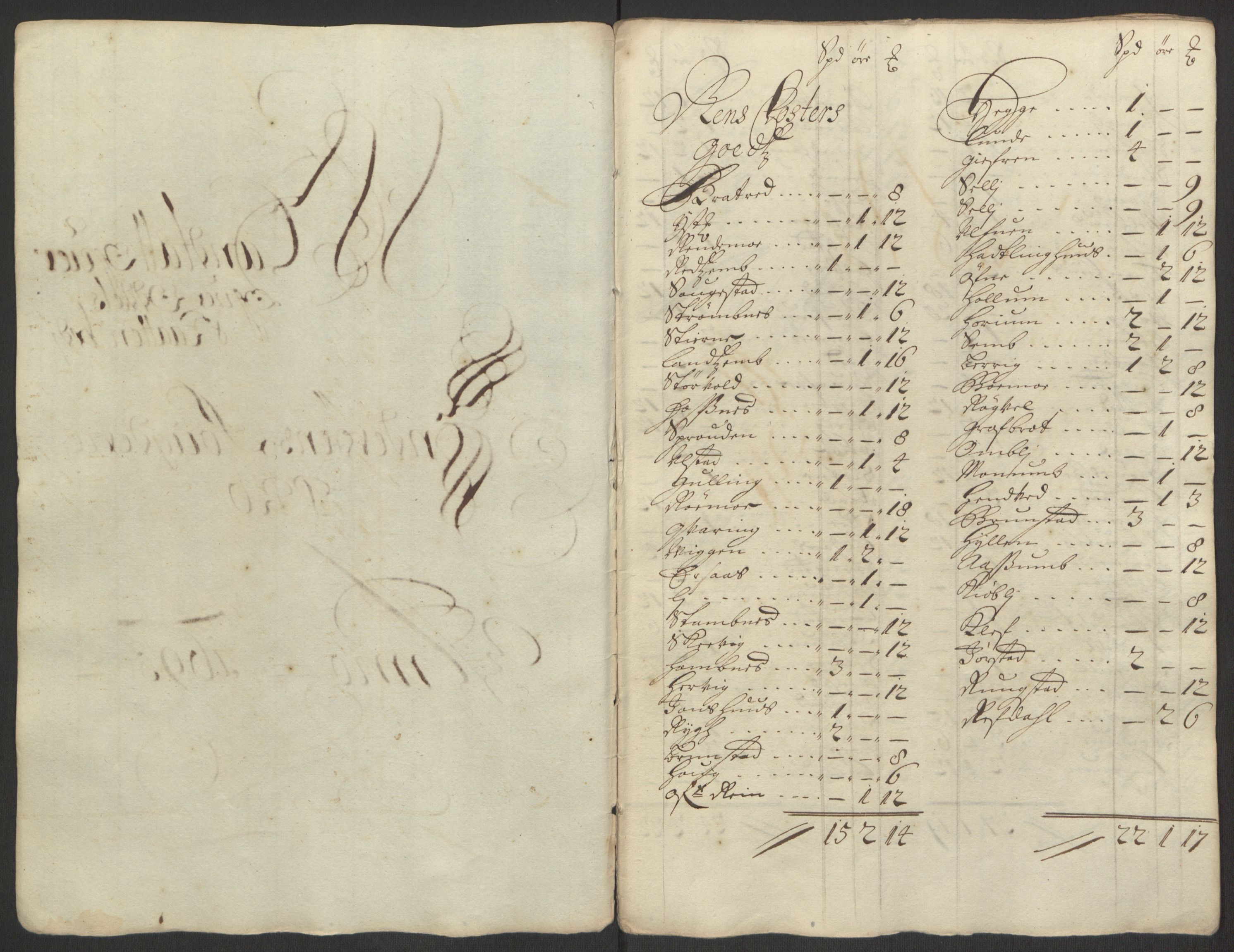 Rentekammeret inntil 1814, Reviderte regnskaper, Fogderegnskap, AV/RA-EA-4092/R63/L4309: Fogderegnskap Inderøy, 1695-1697, p. 24