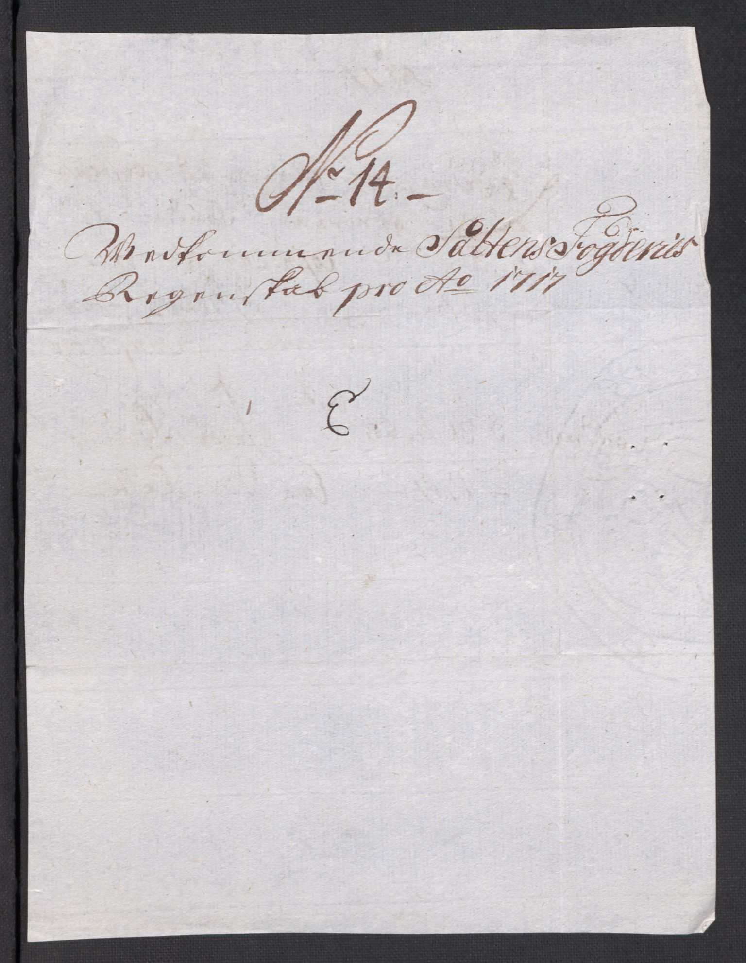 Rentekammeret inntil 1814, Reviderte regnskaper, Fogderegnskap, AV/RA-EA-4092/R66/L4587: Fogderegnskap Salten, 1717, p. 121