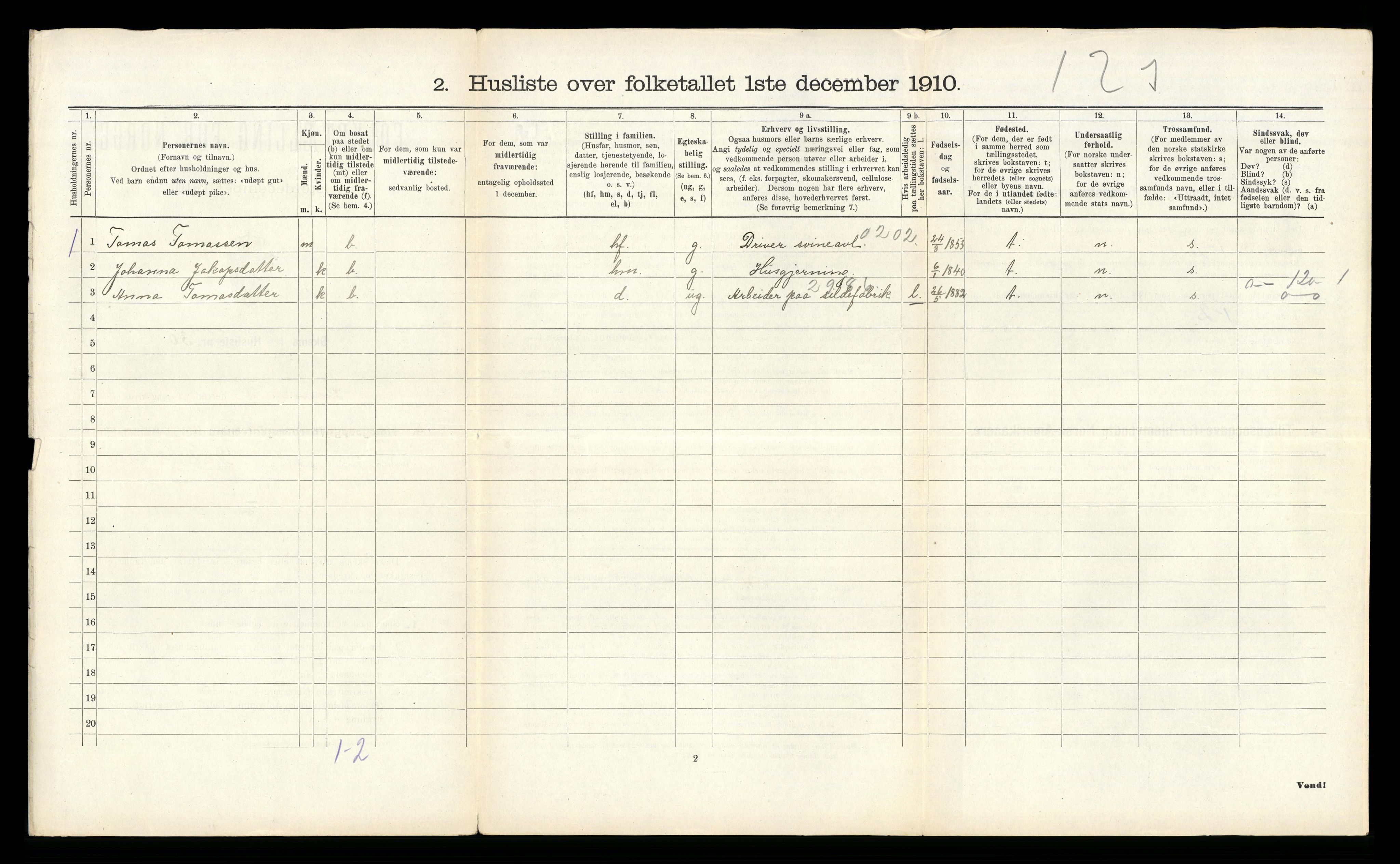 RA, 1910 census for Kvinnherad, 1910, p. 1404